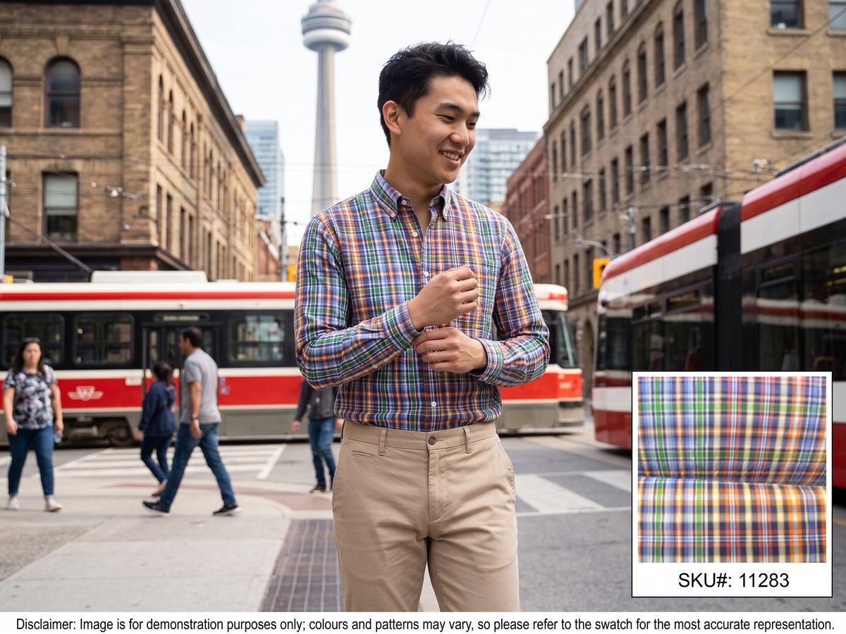 Multicolour Plaid Cotton Shirting