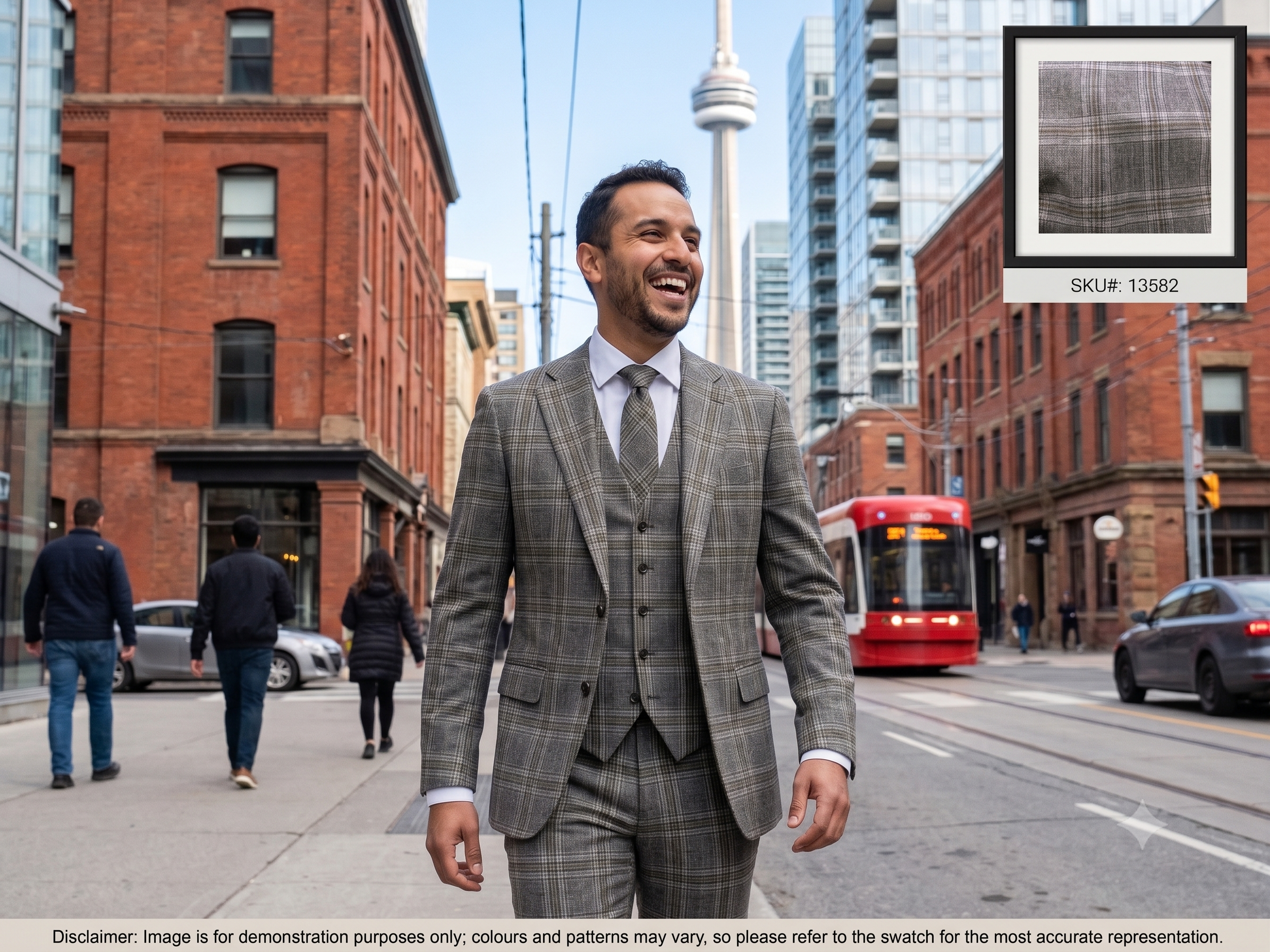 Multicolour Check Cashmere Wool Suiting