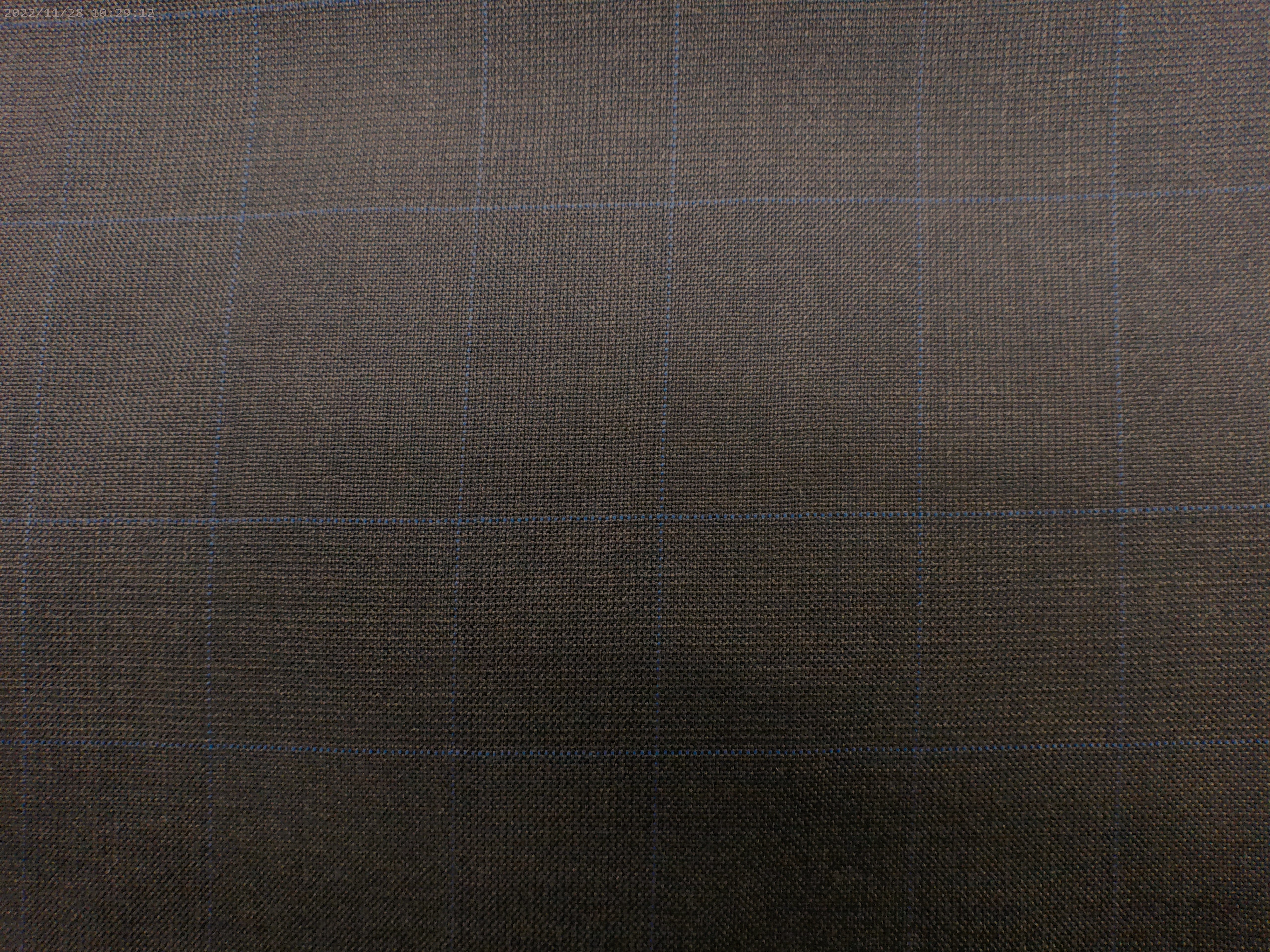 Blue Brown Check Wool Suiting