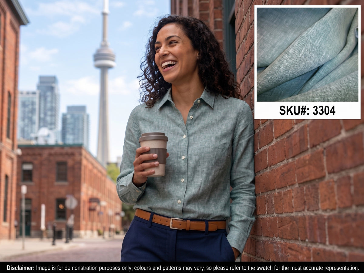 Sea Green Plain Linen Silk Blazer Shirting