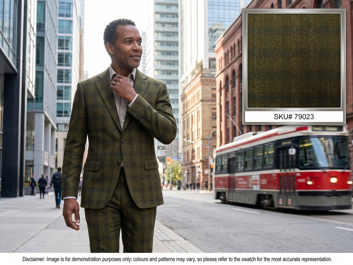 Multicolour Checked Wool Suiting