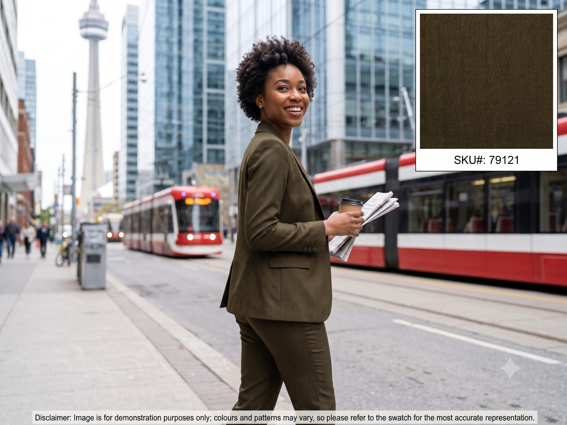 Brown Pin Dot Worsted Wool Suiting