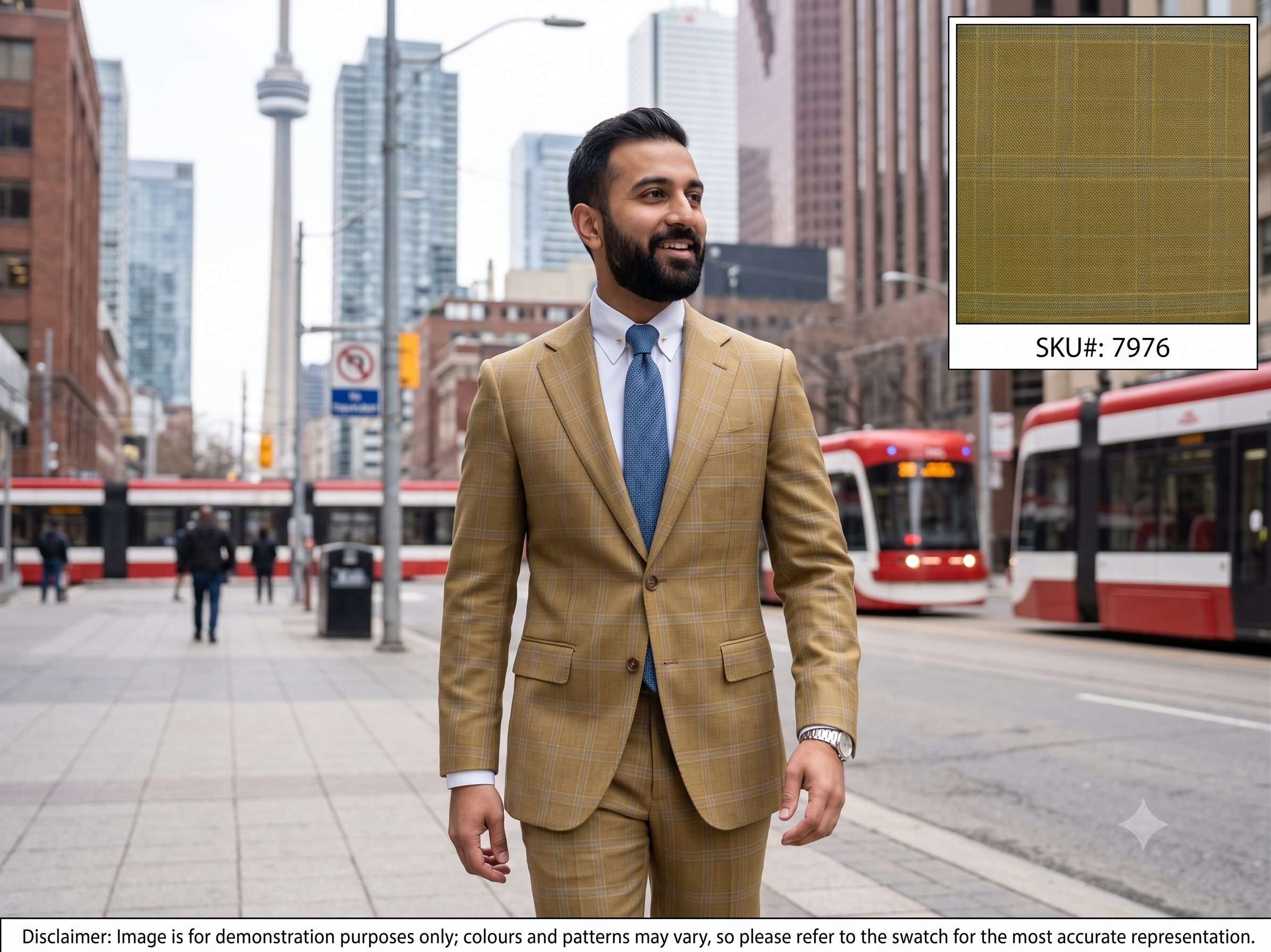 Neutral Check Cashmere-Silk Suiting