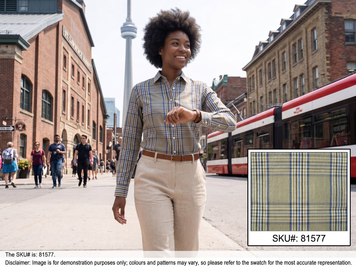 Multicolour Plaid Cotton Blazer Shirting