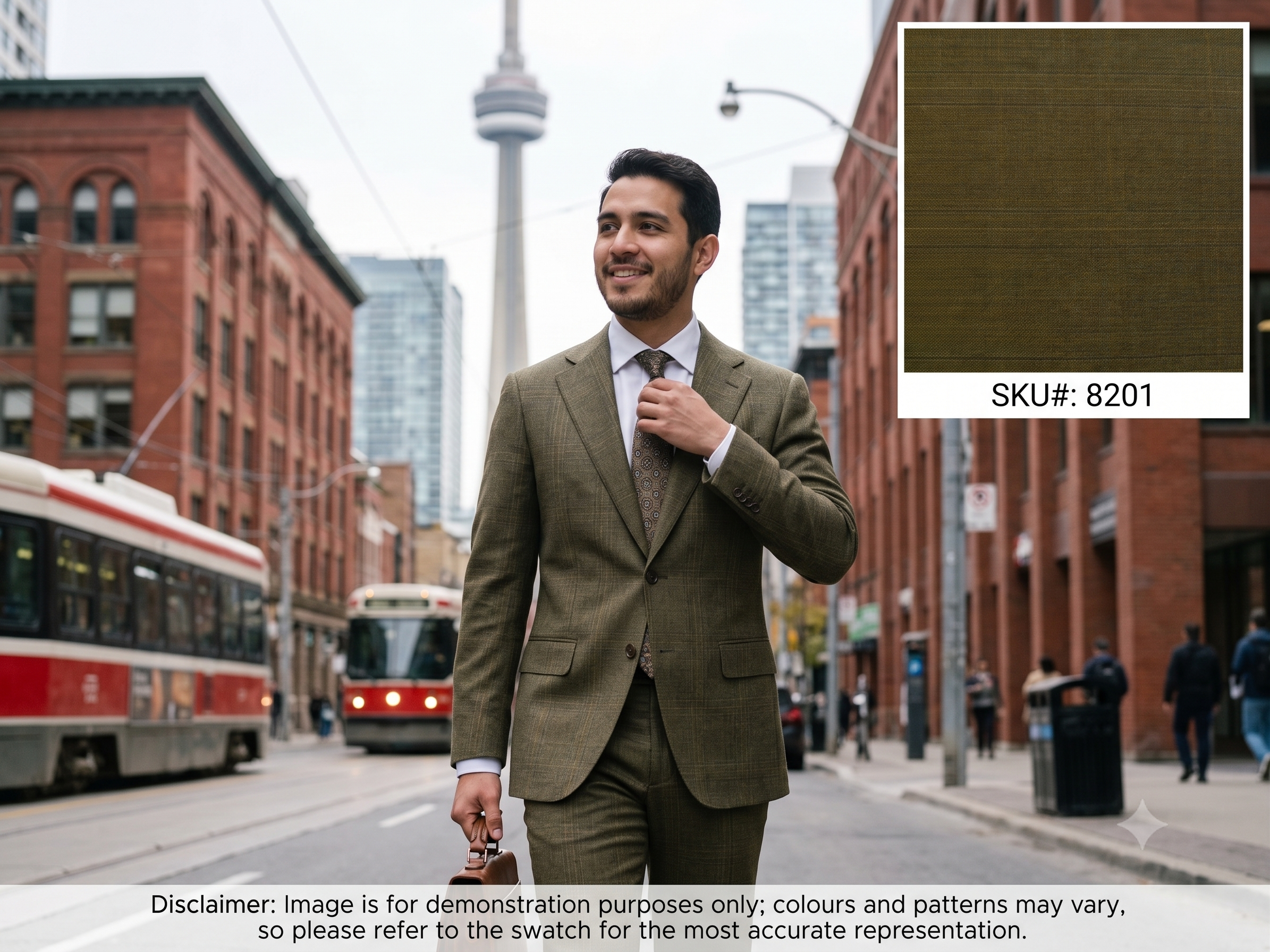 Taupe with a Fine Overcheck Suiting