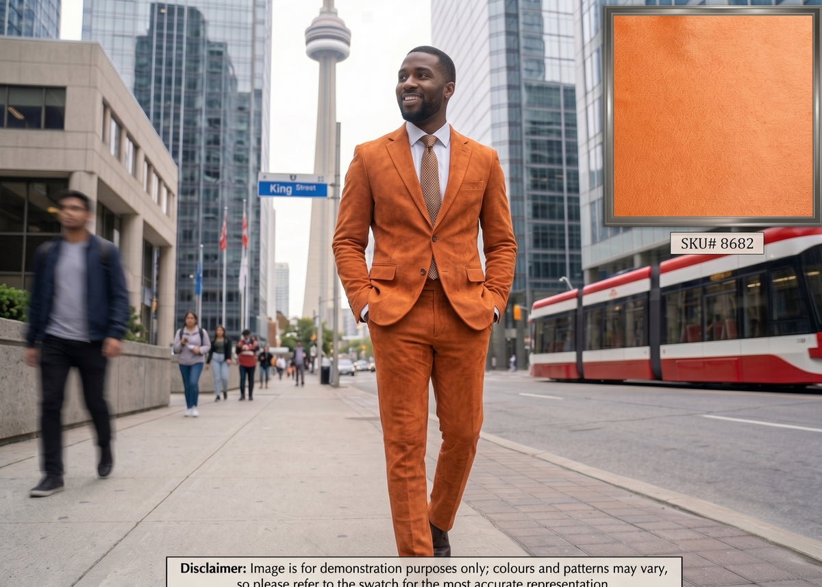 Melon Orange Cashmere Vicuna Blazer Suiting