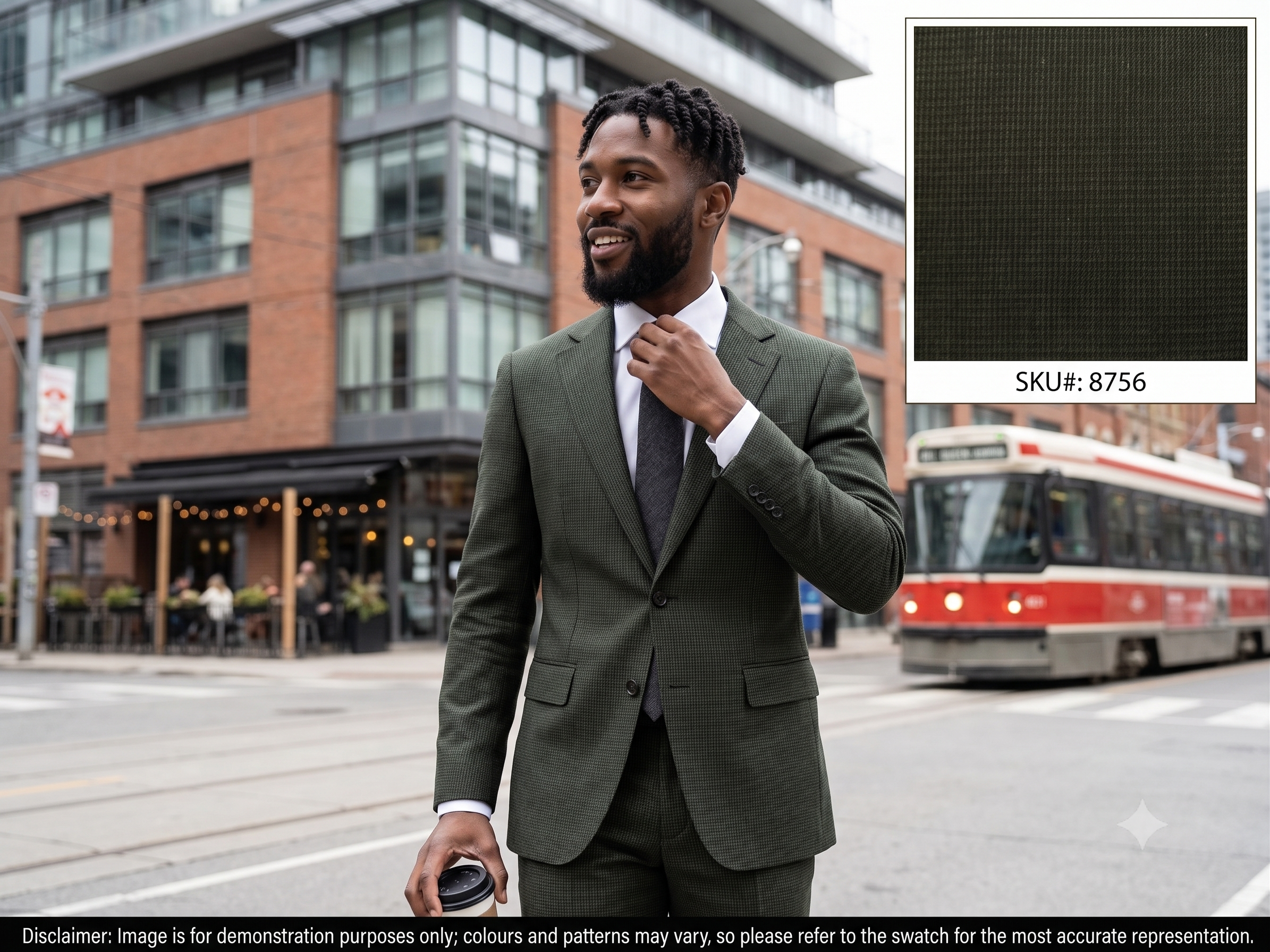 Grey & White Micro Check Worsted Wool Suiting