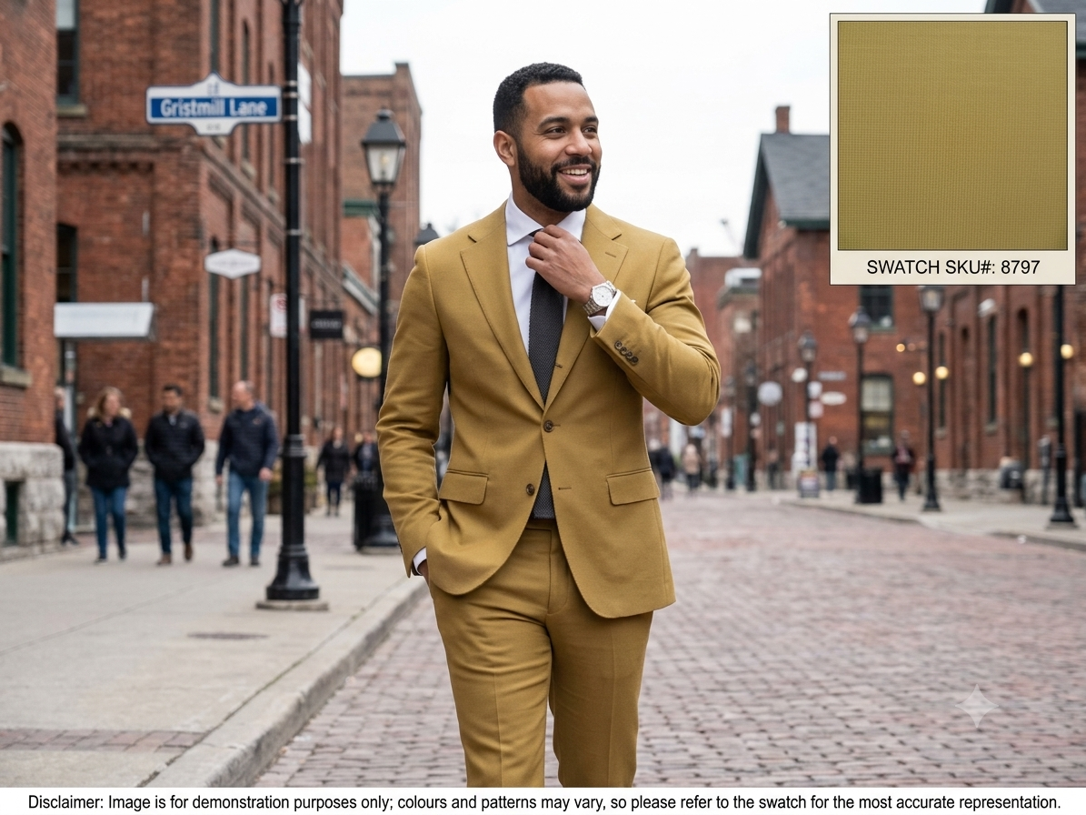 Neutral Stripe Worsted Wool Suiting