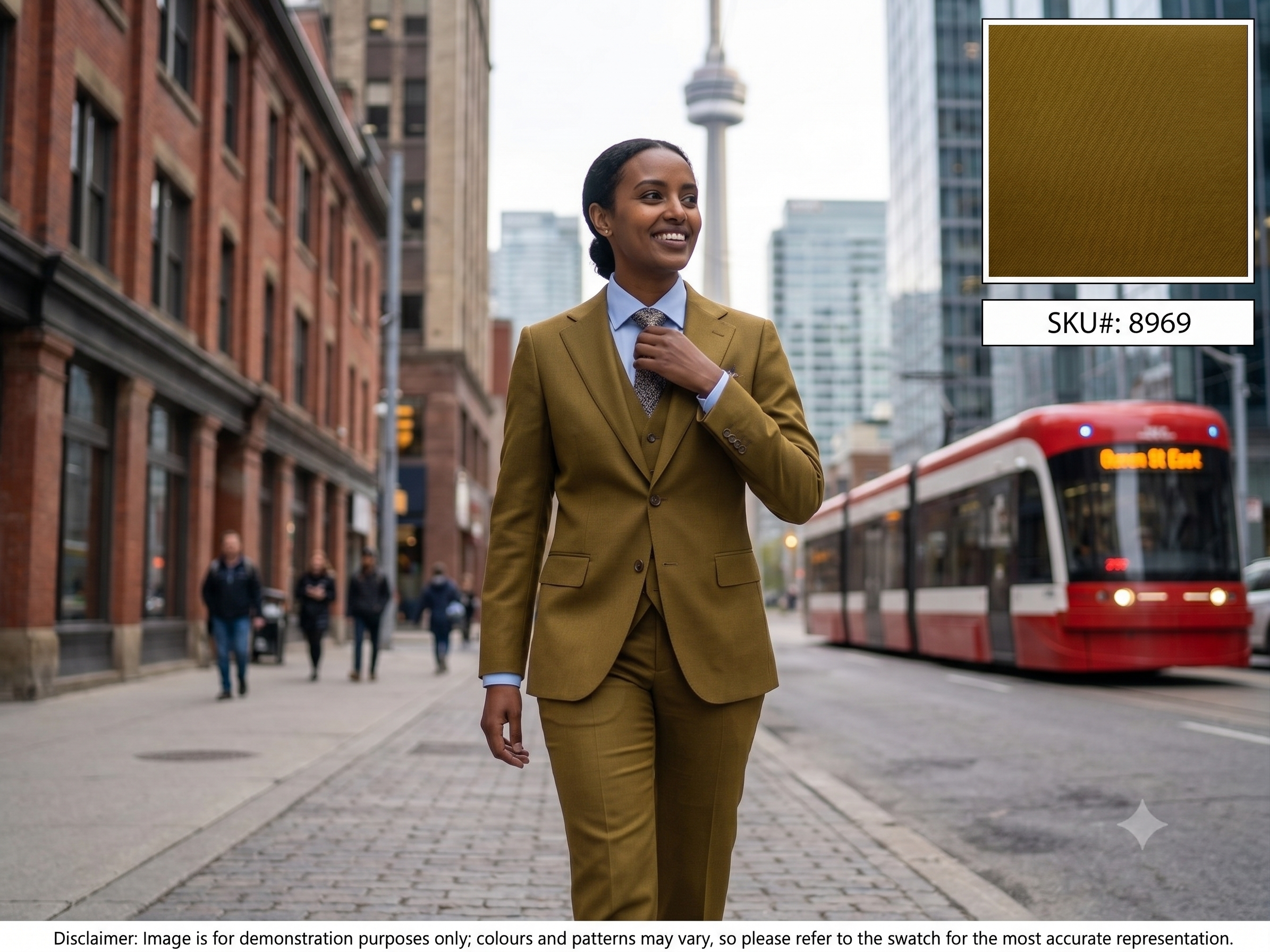 Yellow & Gold Worsted Wool Suiting