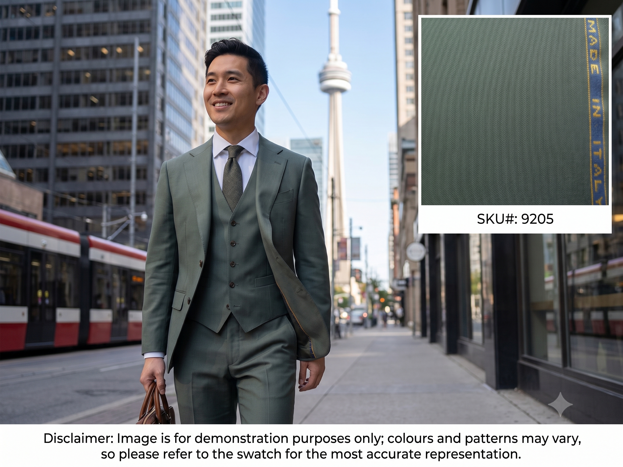 Teal Green Worsted Wool Gabardine Suiting