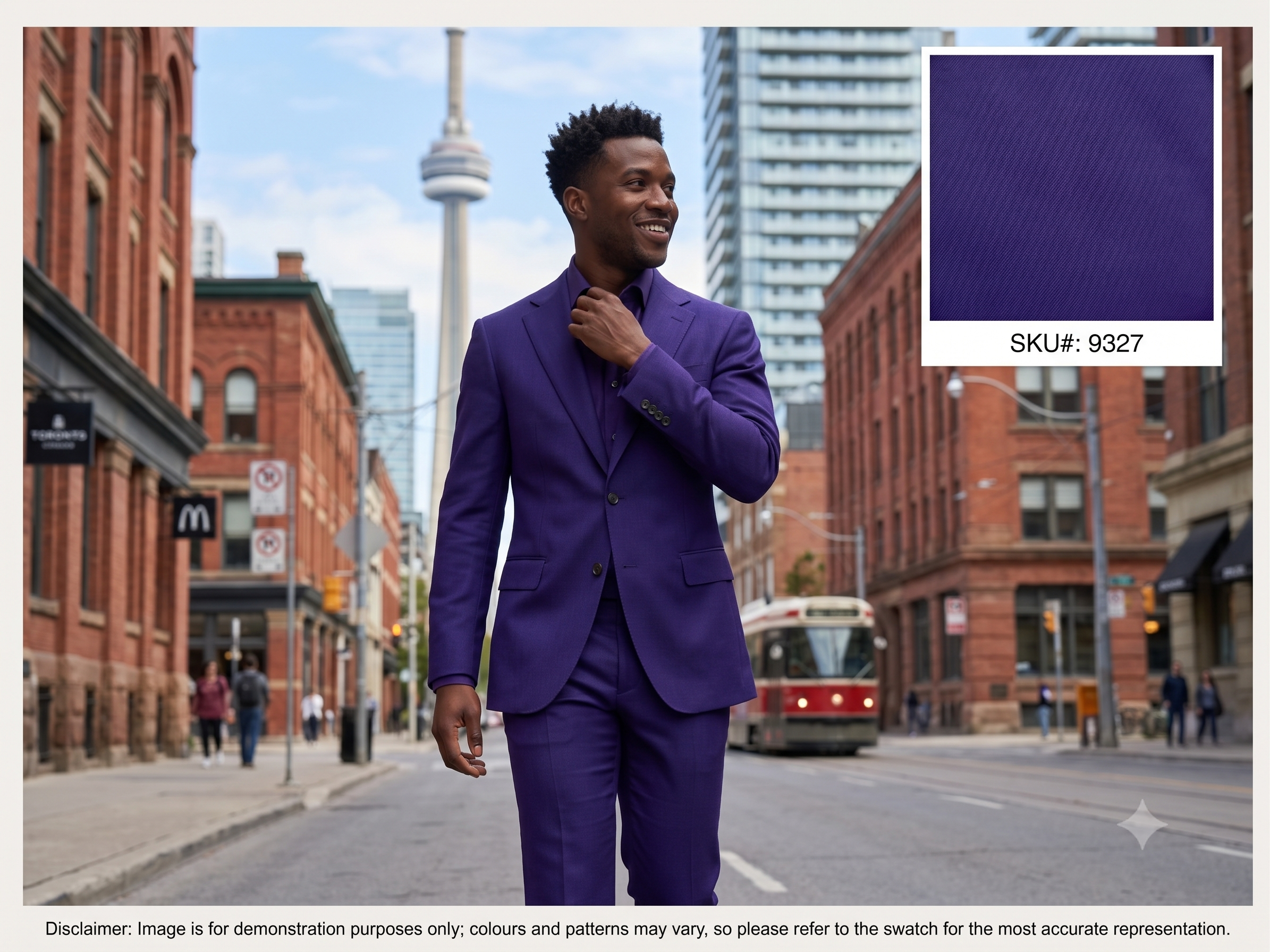 Purple Worsted Wool Suiting