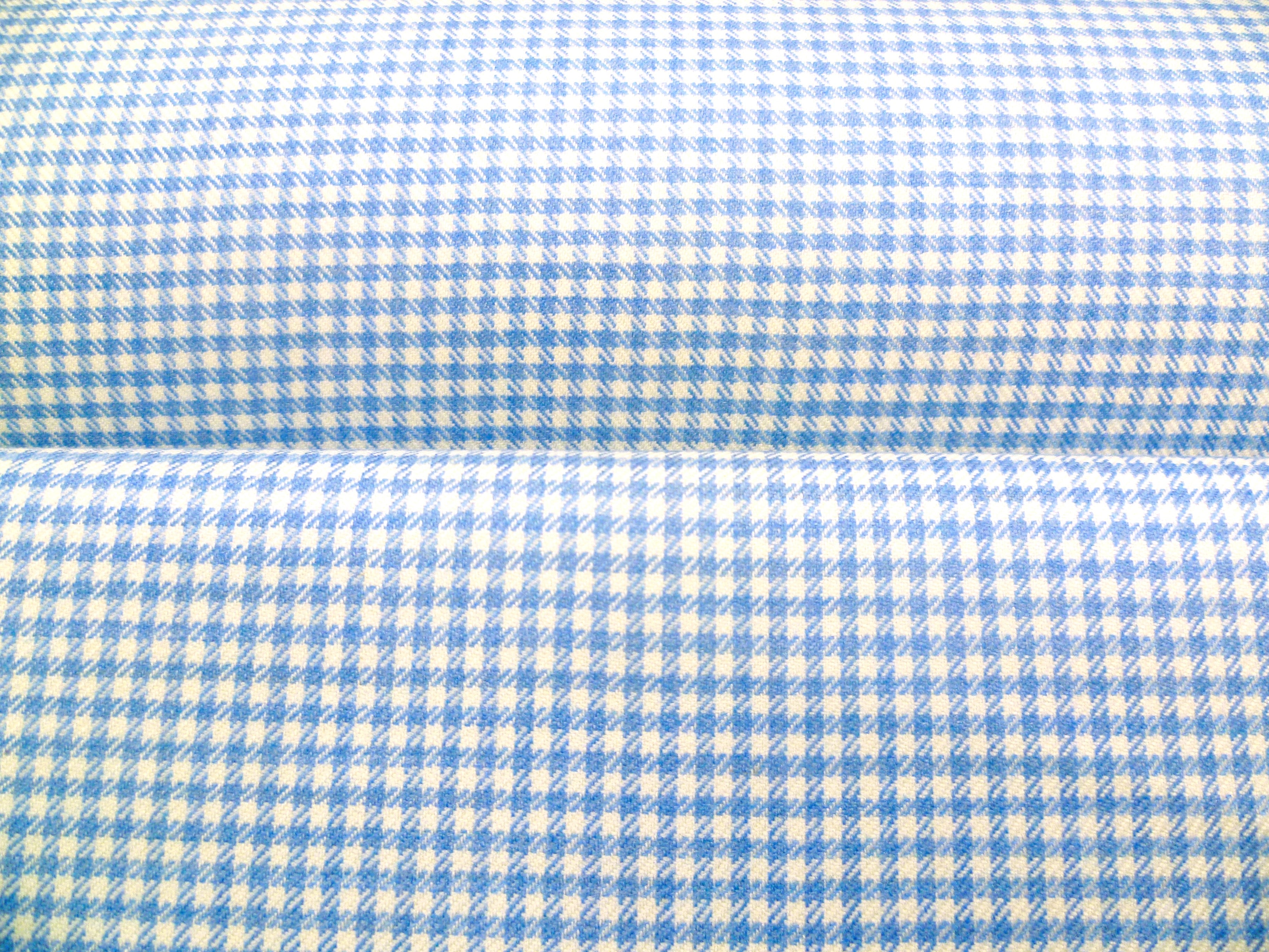 Baby Blue White Check Cashmere Blazer Suiting