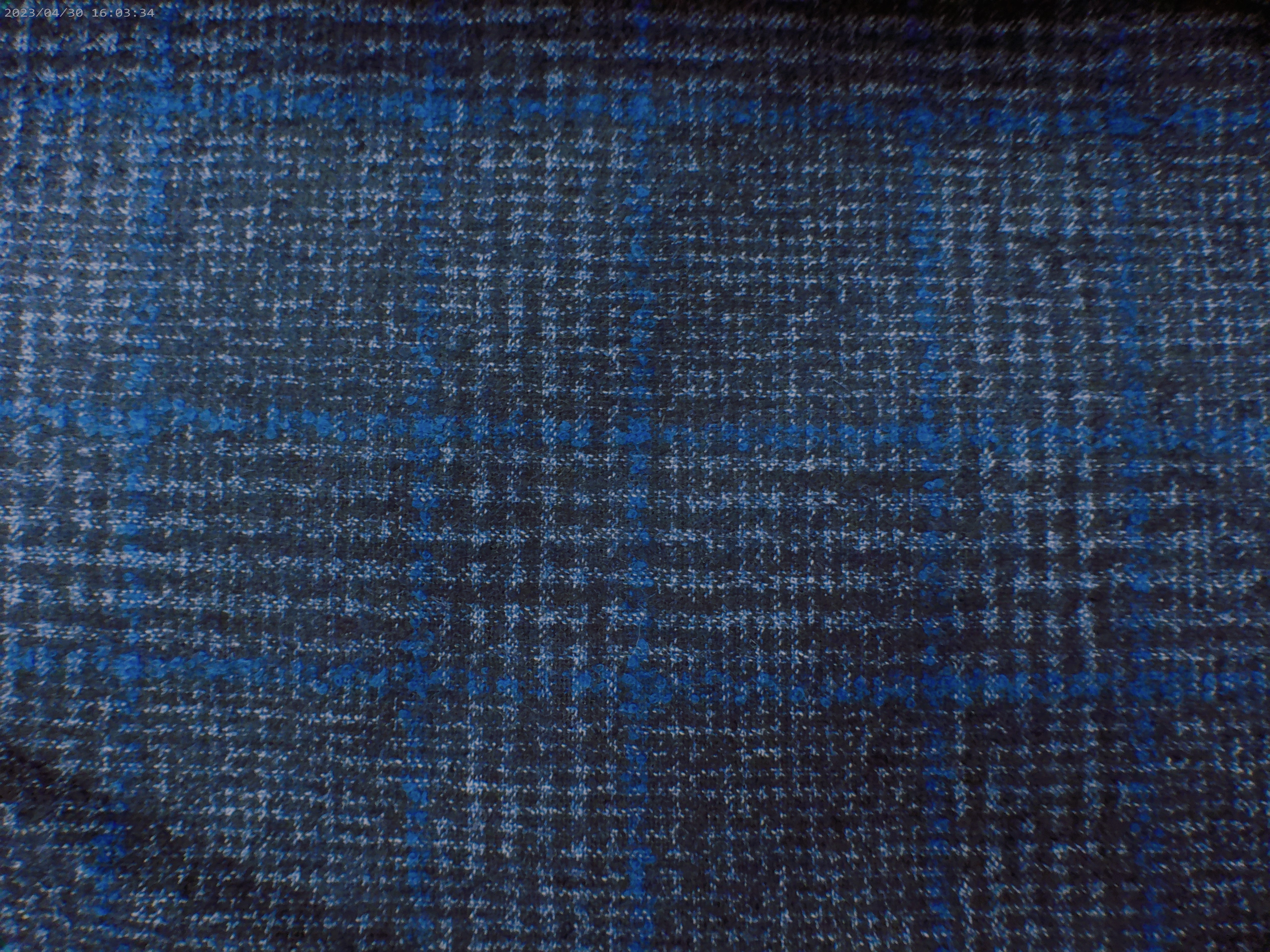 Black Blue Check Alpaca Wool Blazer Coating