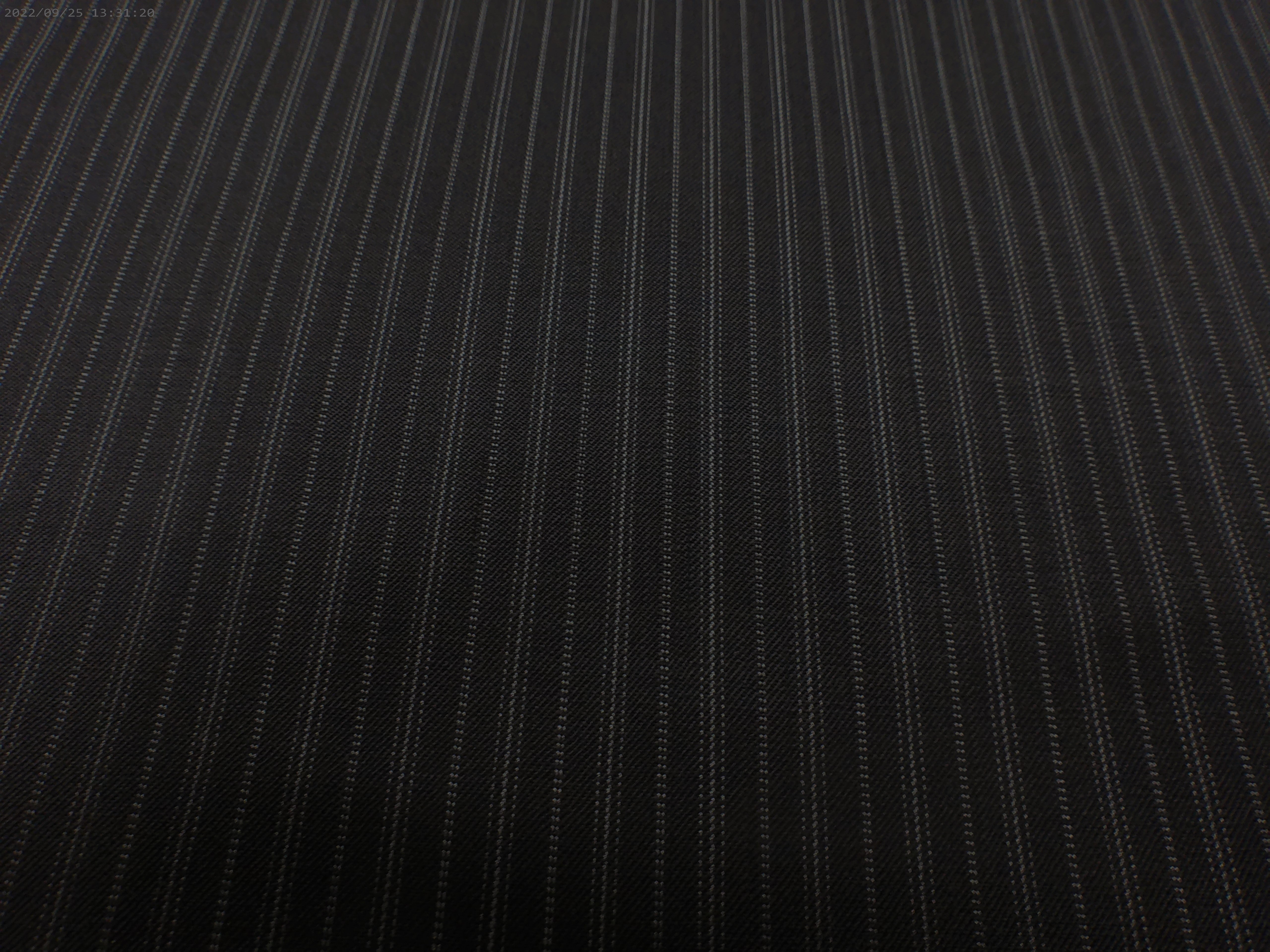 Black Grey Stripe Worsted Wool Suiting