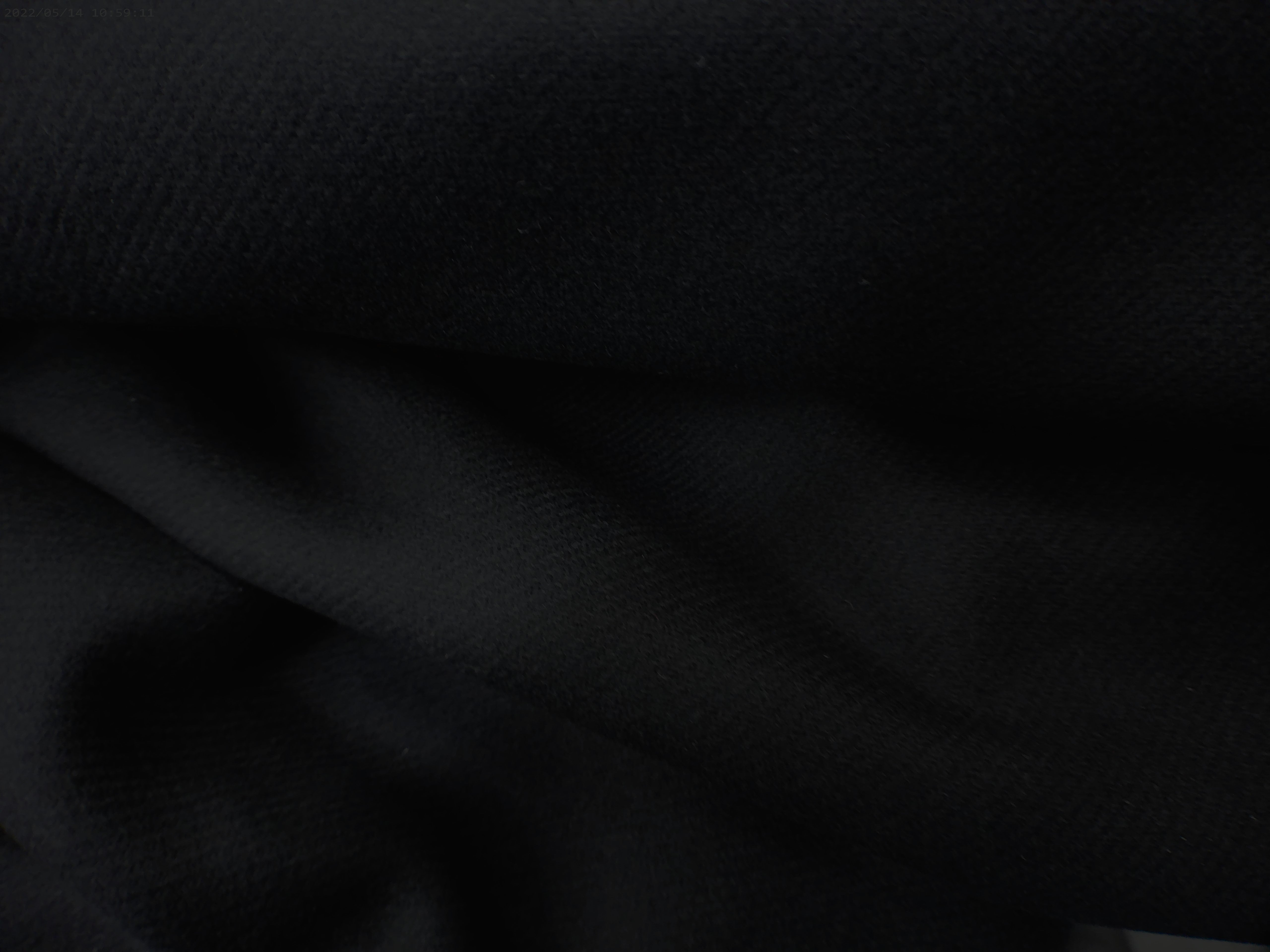 Black Plain Cashmere Wool Coating