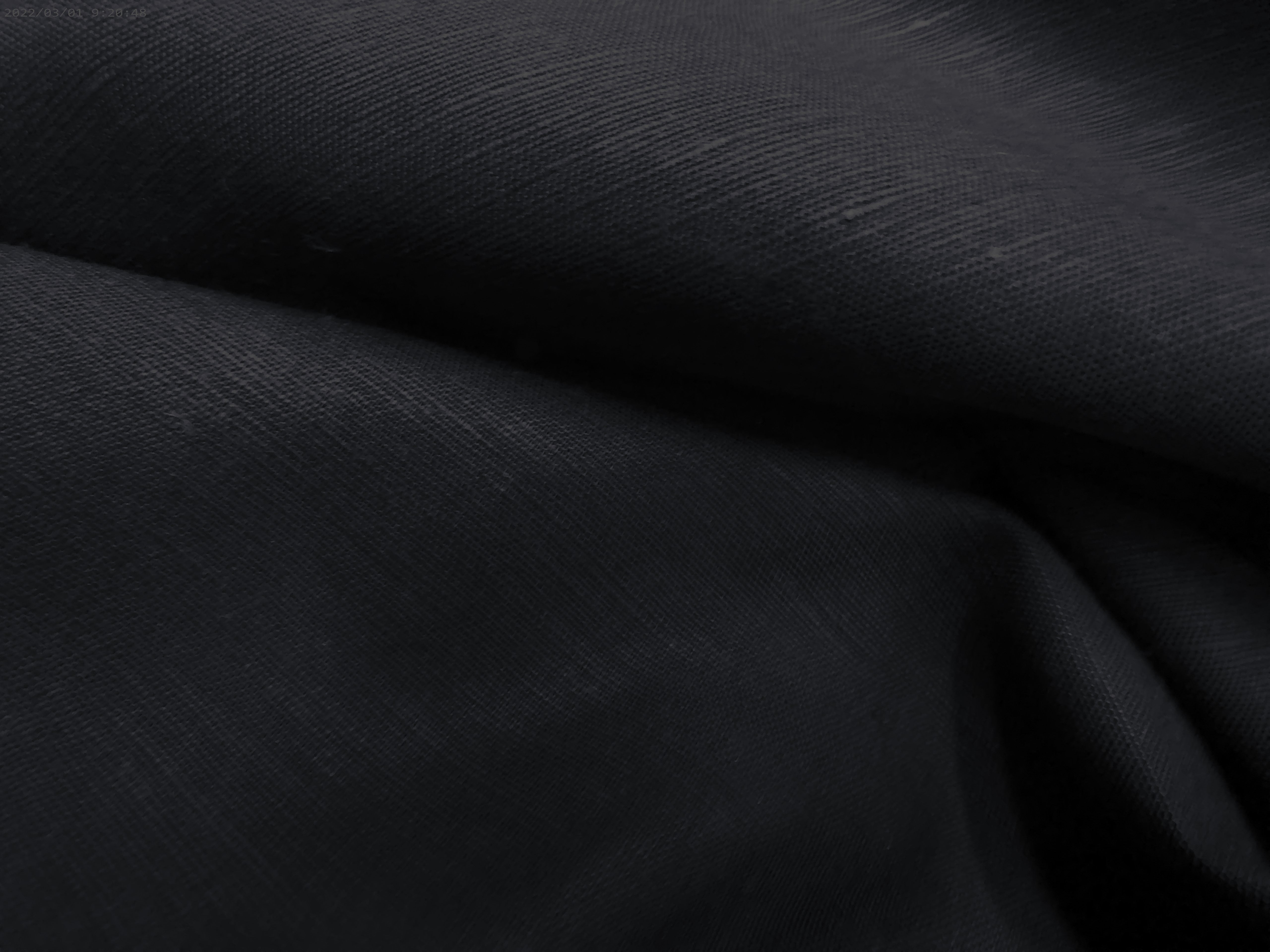 Black Plain Silk Linen Suiting