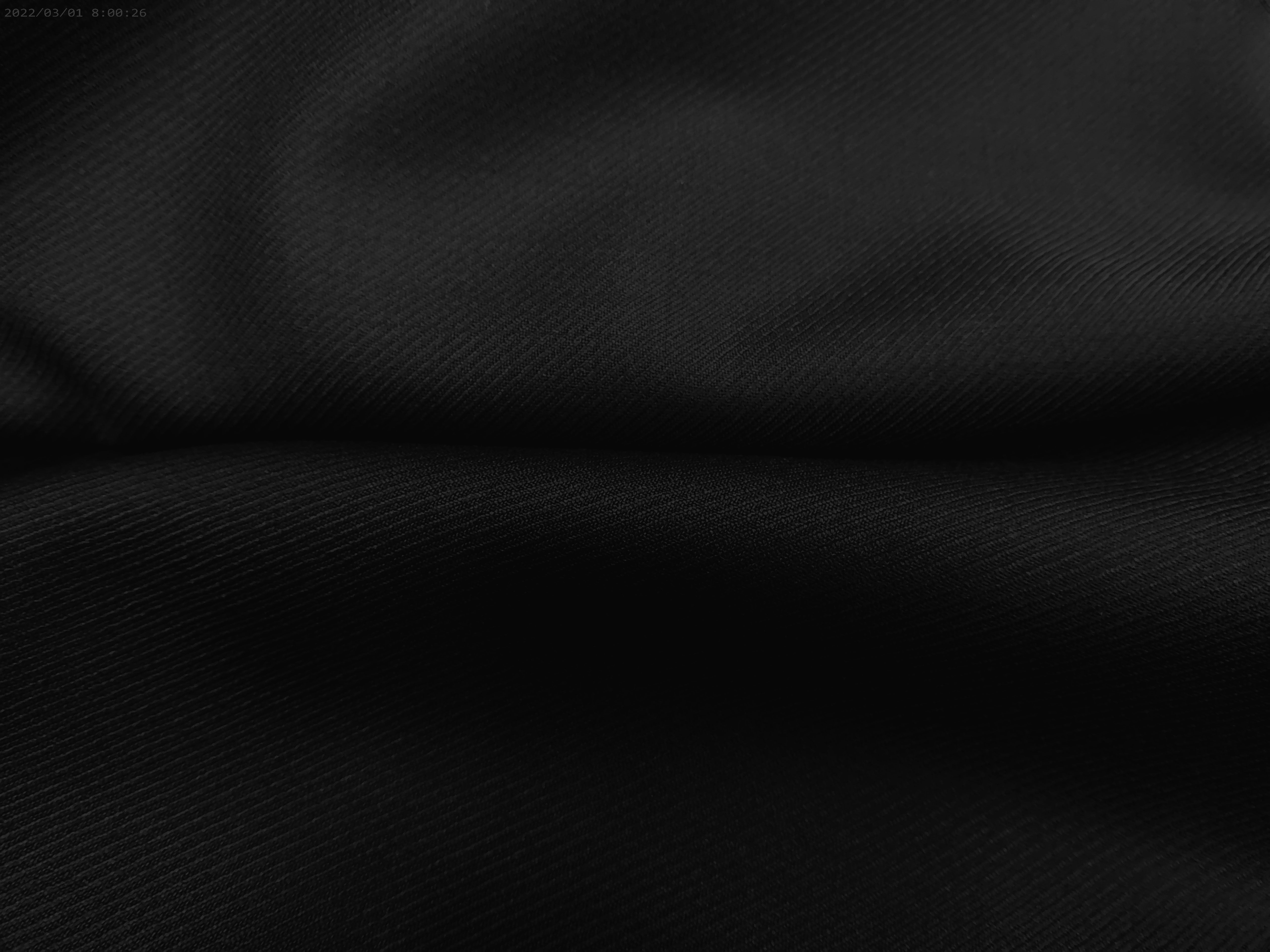Black Plain Worsted Wool Suiting