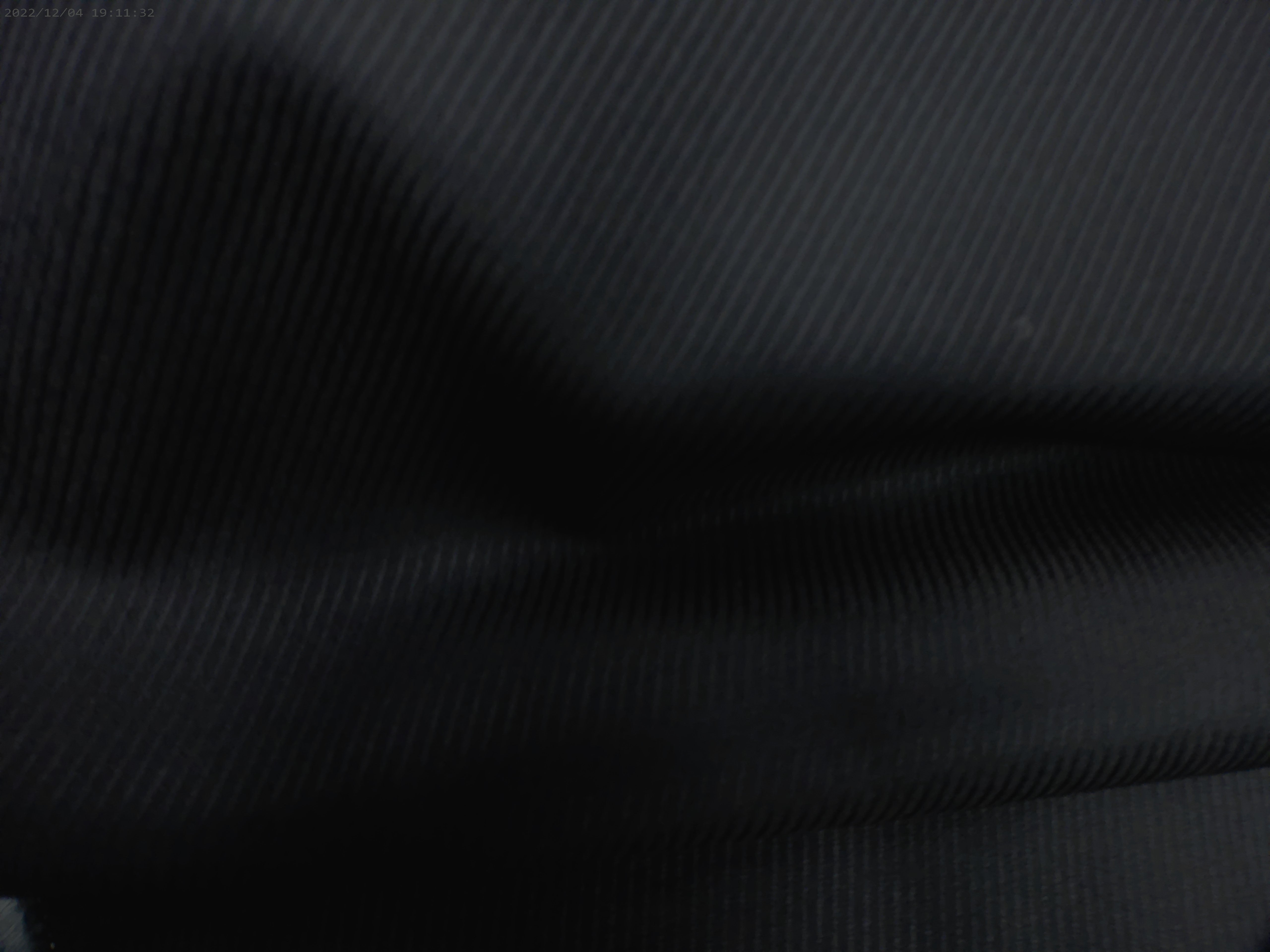 Black Stripe Worsted Wool Suiting