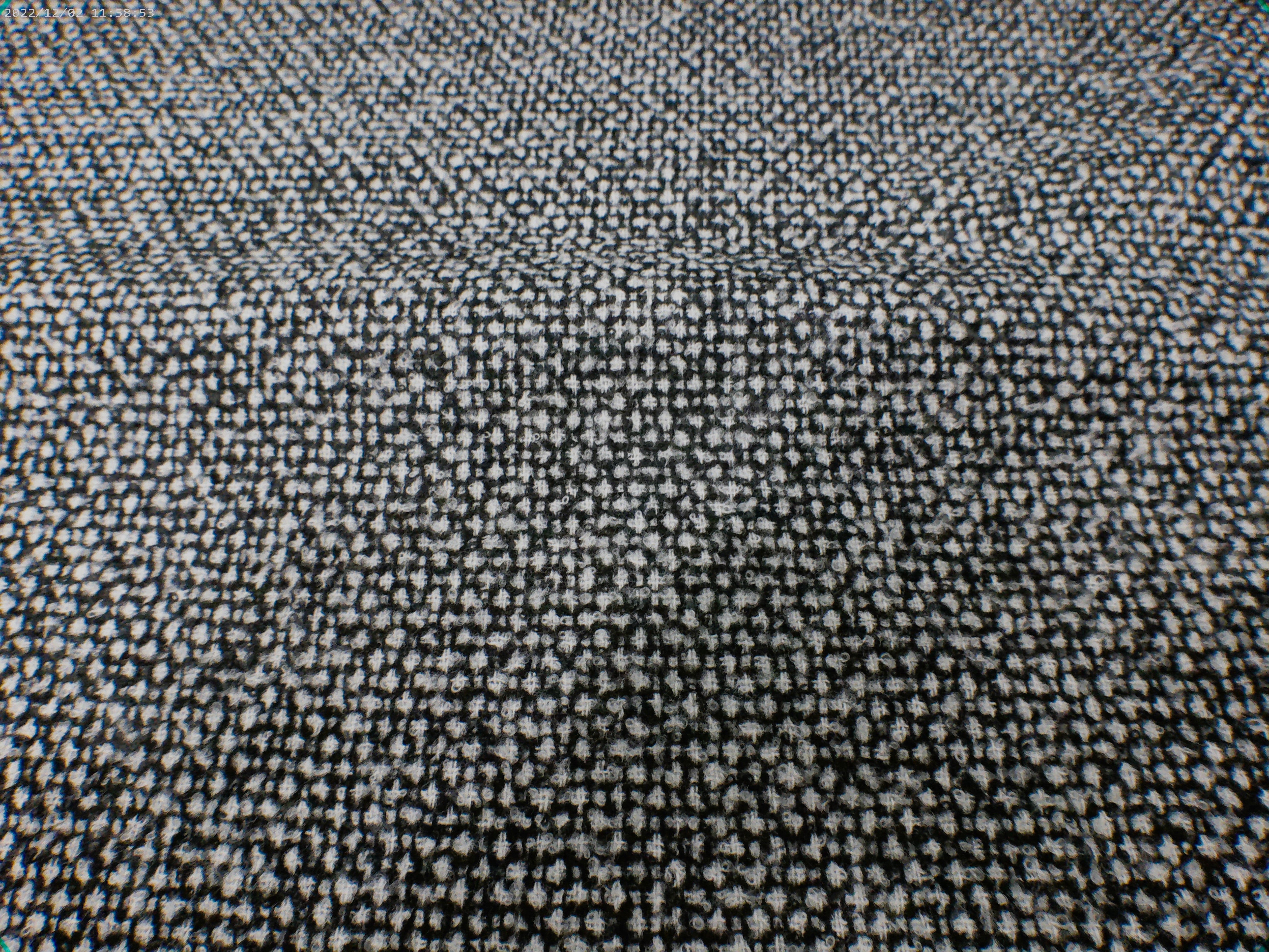 Black White Birdseye Wool Cashmere Coating