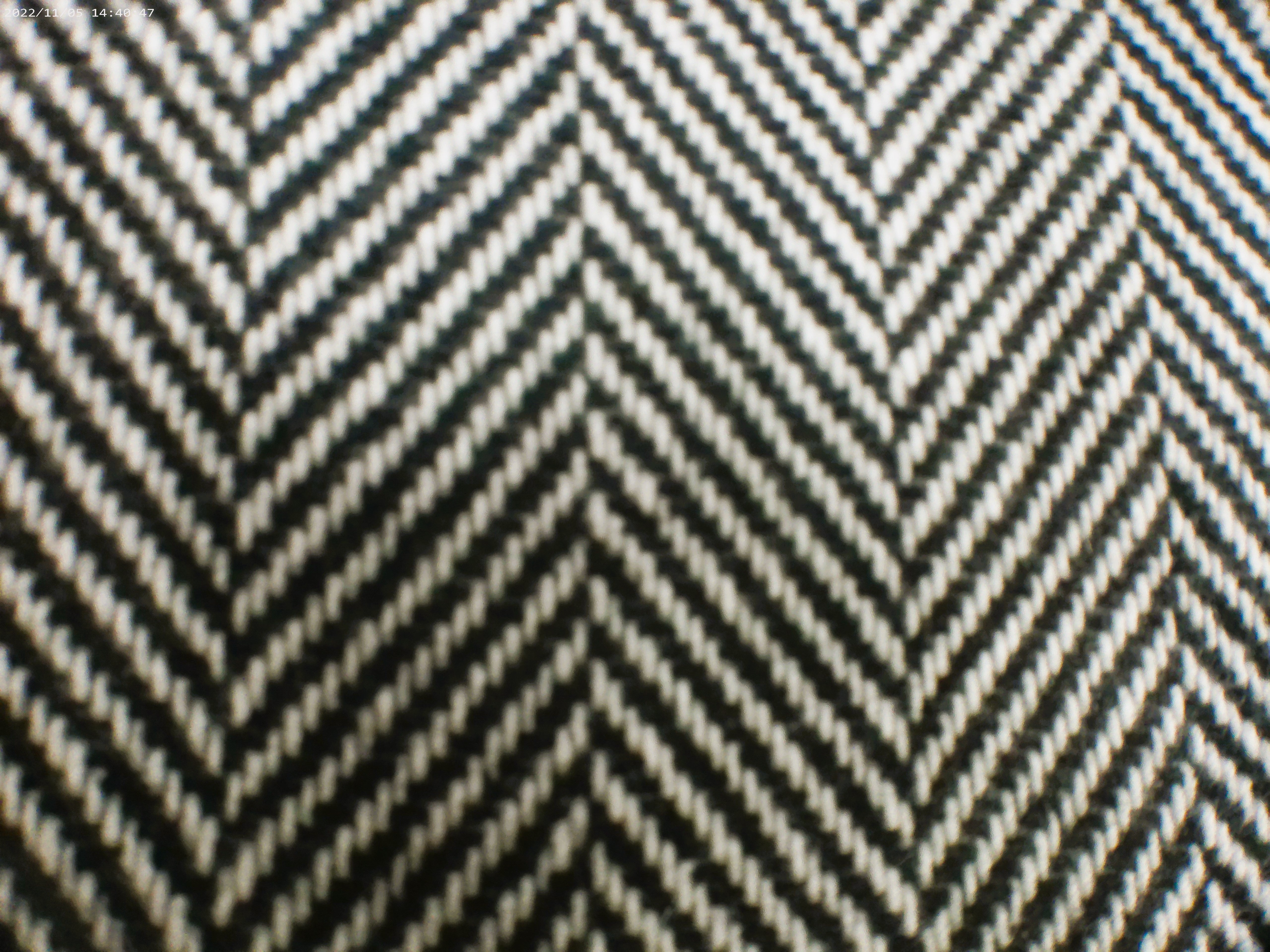 Black White Herringbone Cashmere Wool Coating
