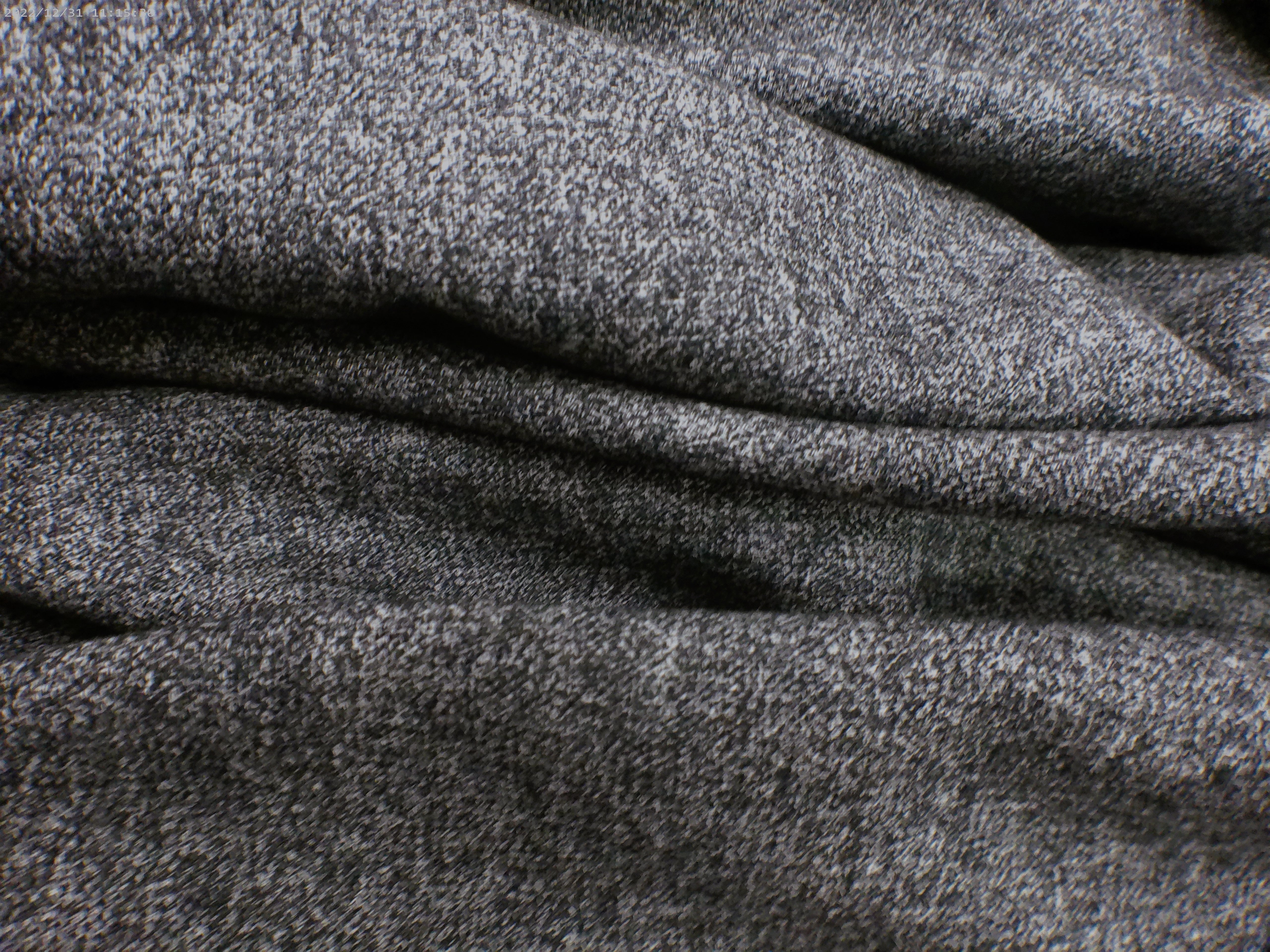 Black White Sharkskin Worsted Wool Cashmere Suiting