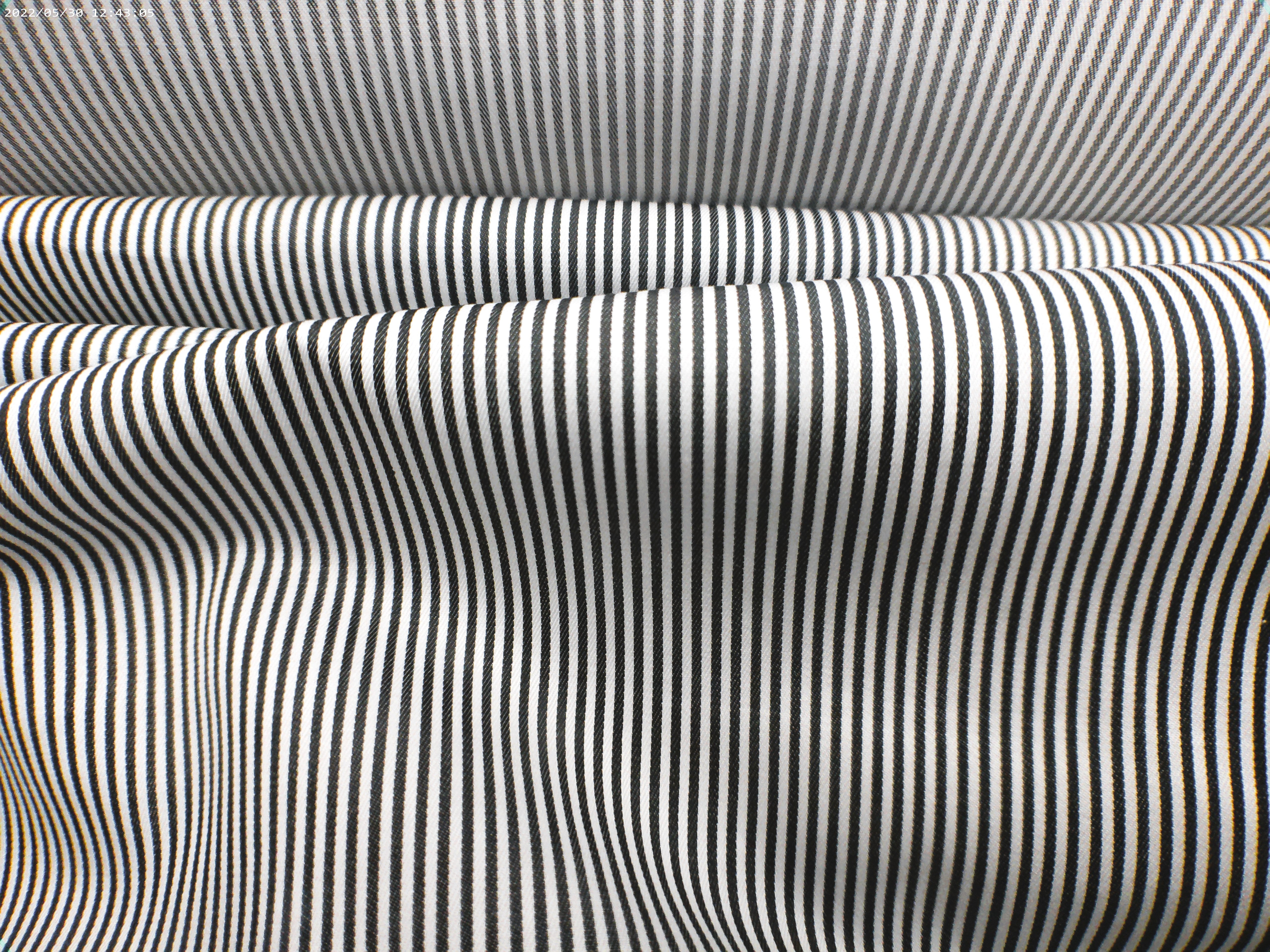 Black White Stripe Cotton Shirting