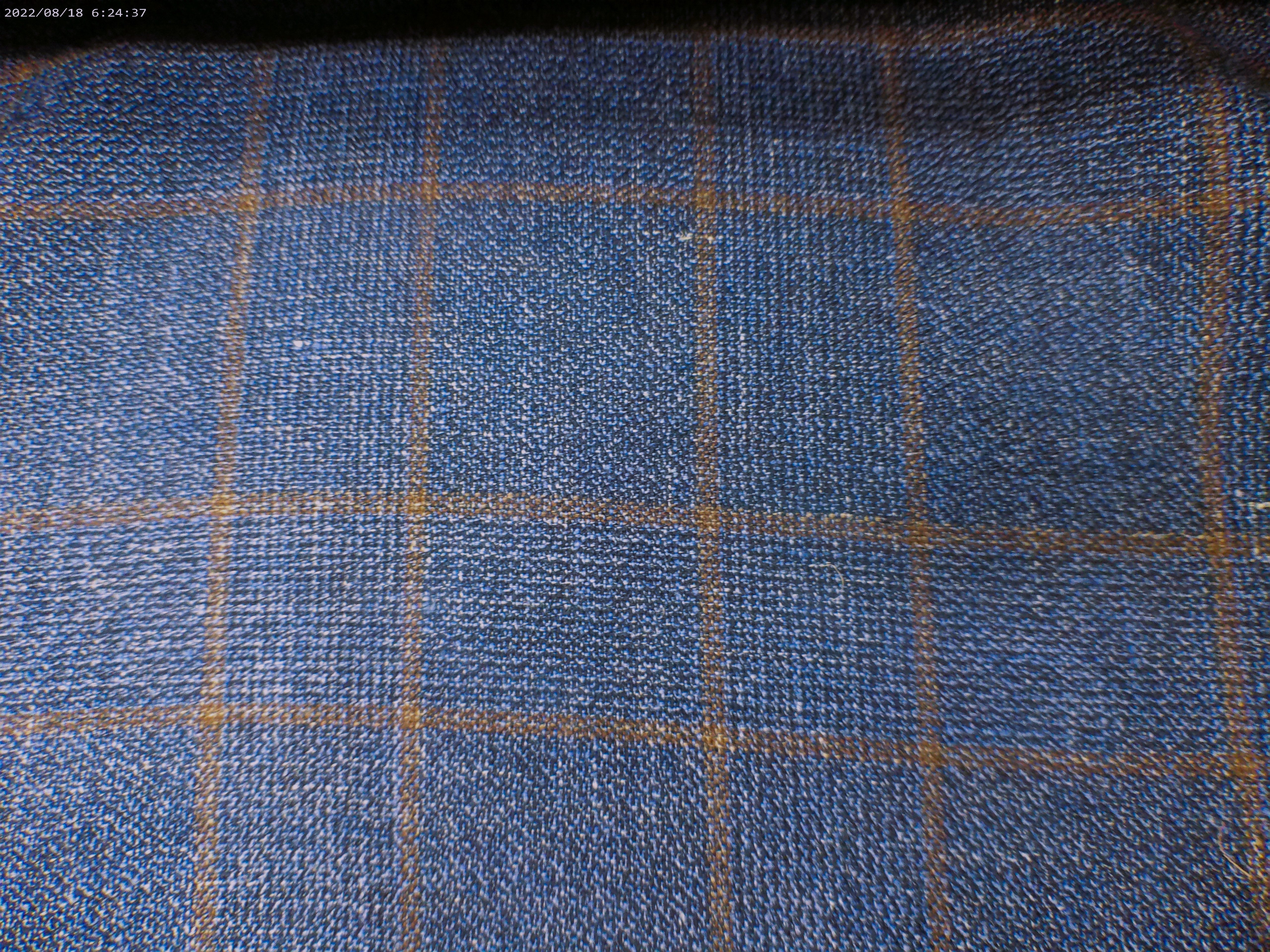 Blue Brown Check Linen Blazer Suiting