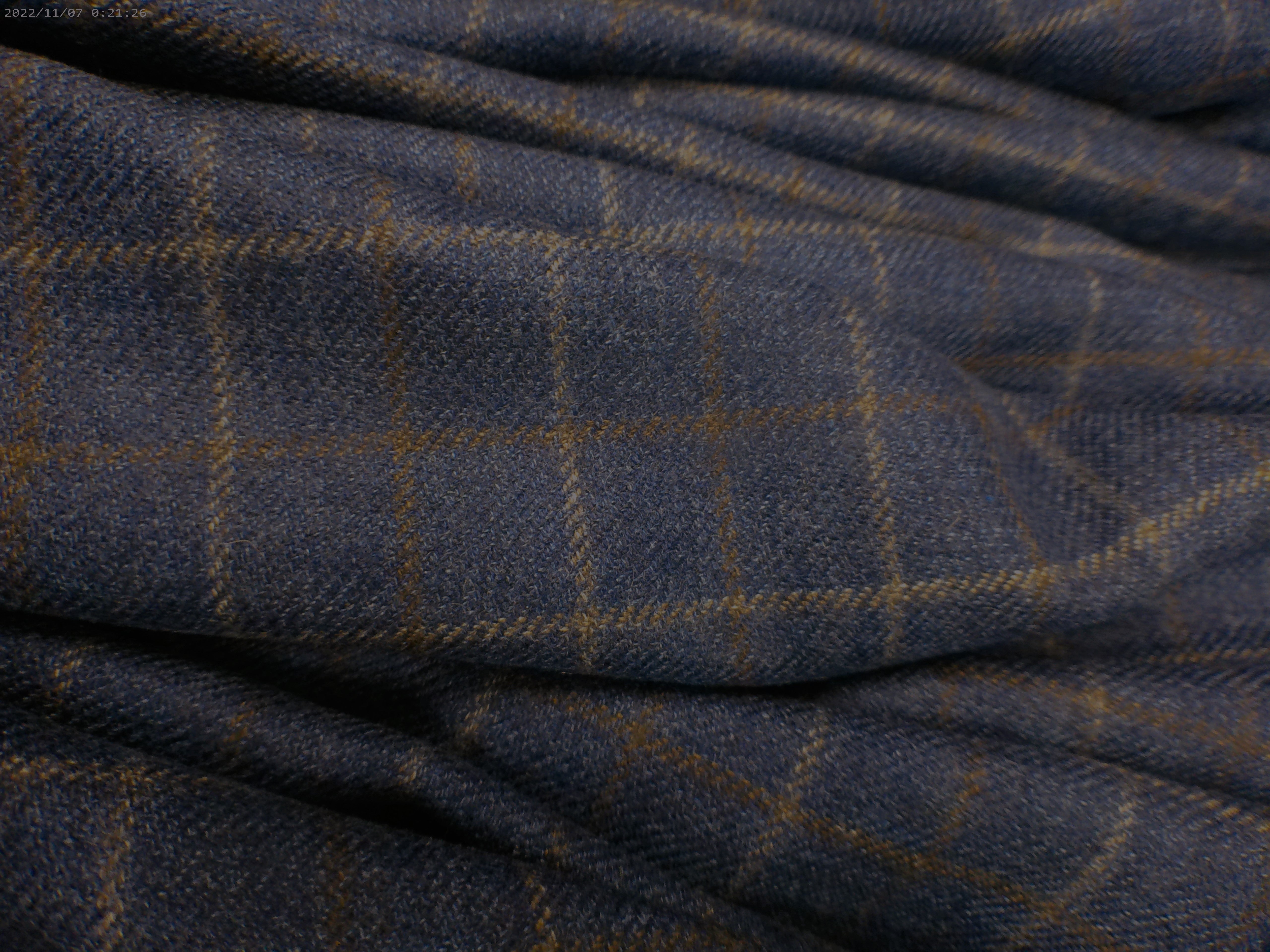 Blue Brown Check Wool Cashmere Blazer