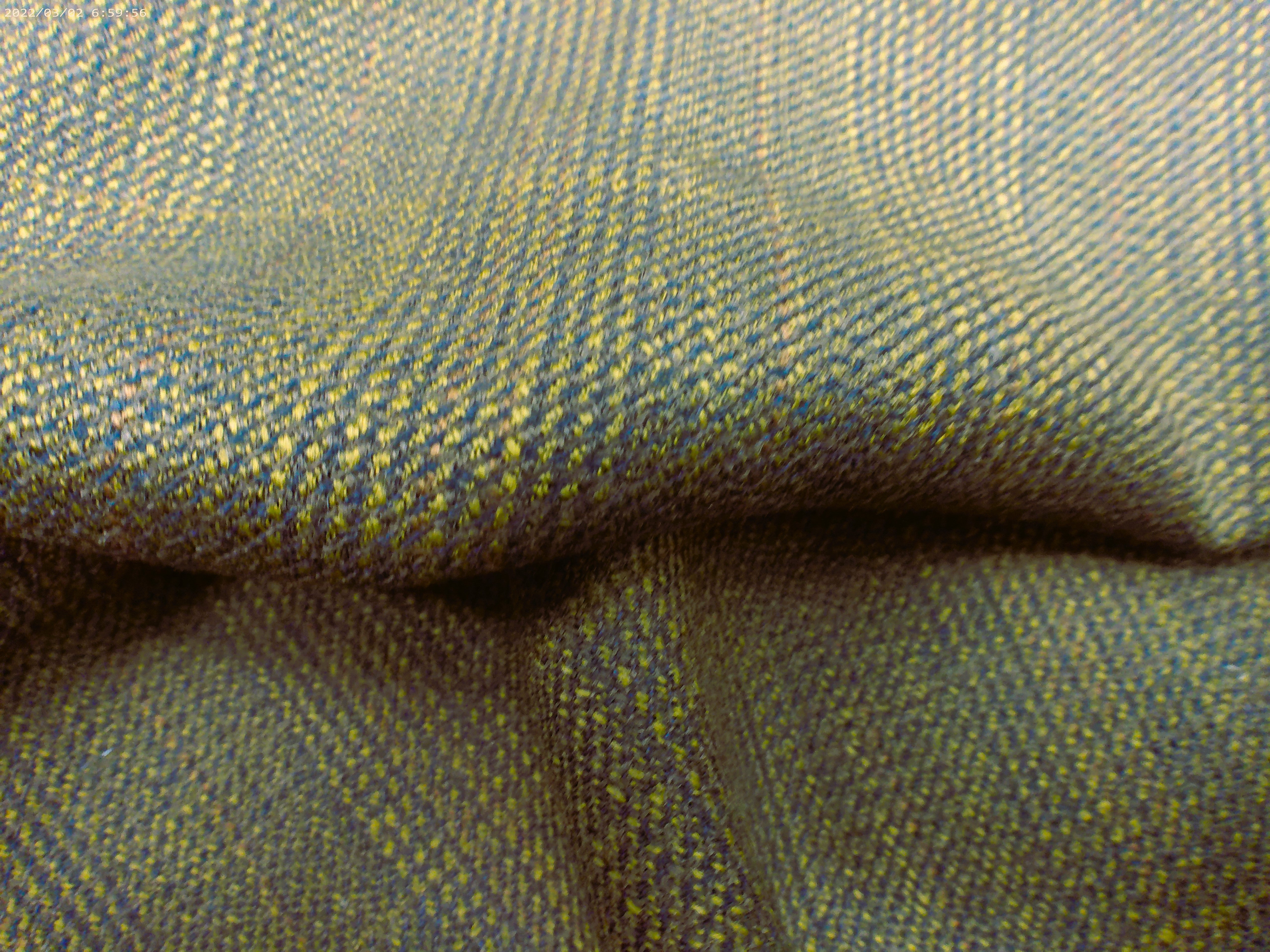 Blue Green Sharskin Silk Linen Wool Blazer