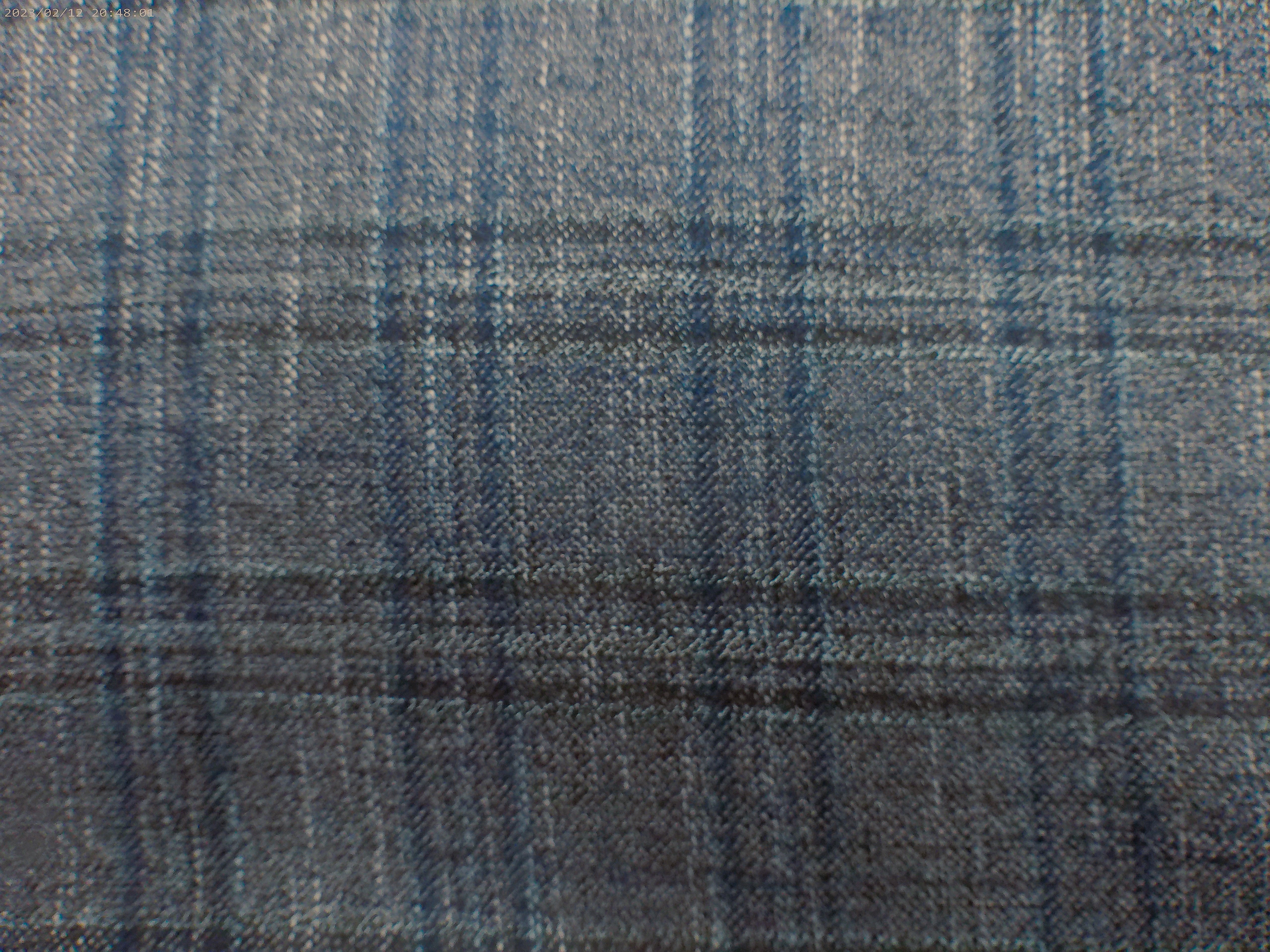 Blue Grey Check Cashmere Silk Blazer