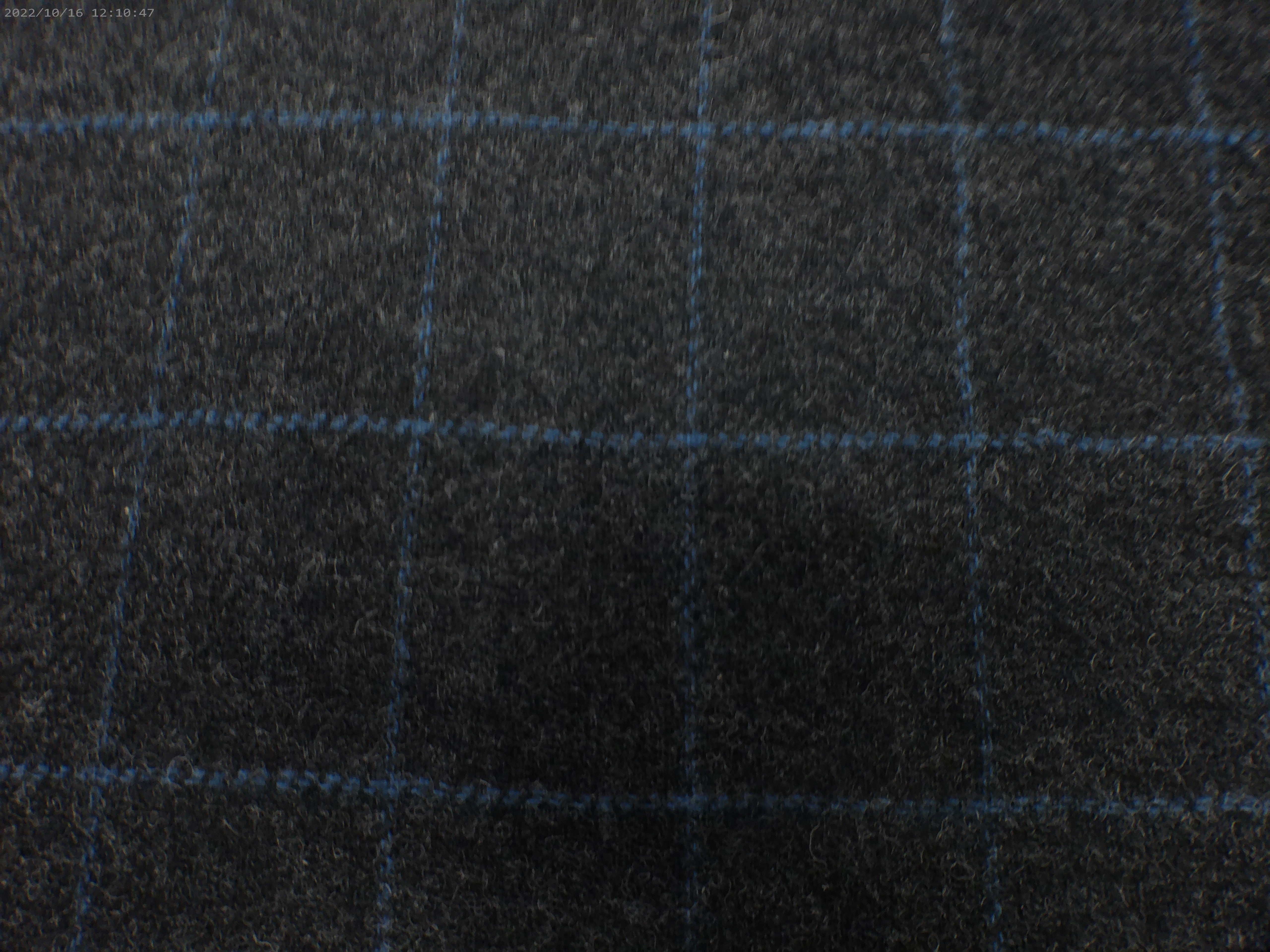 Blue Grey Check Wool Coating