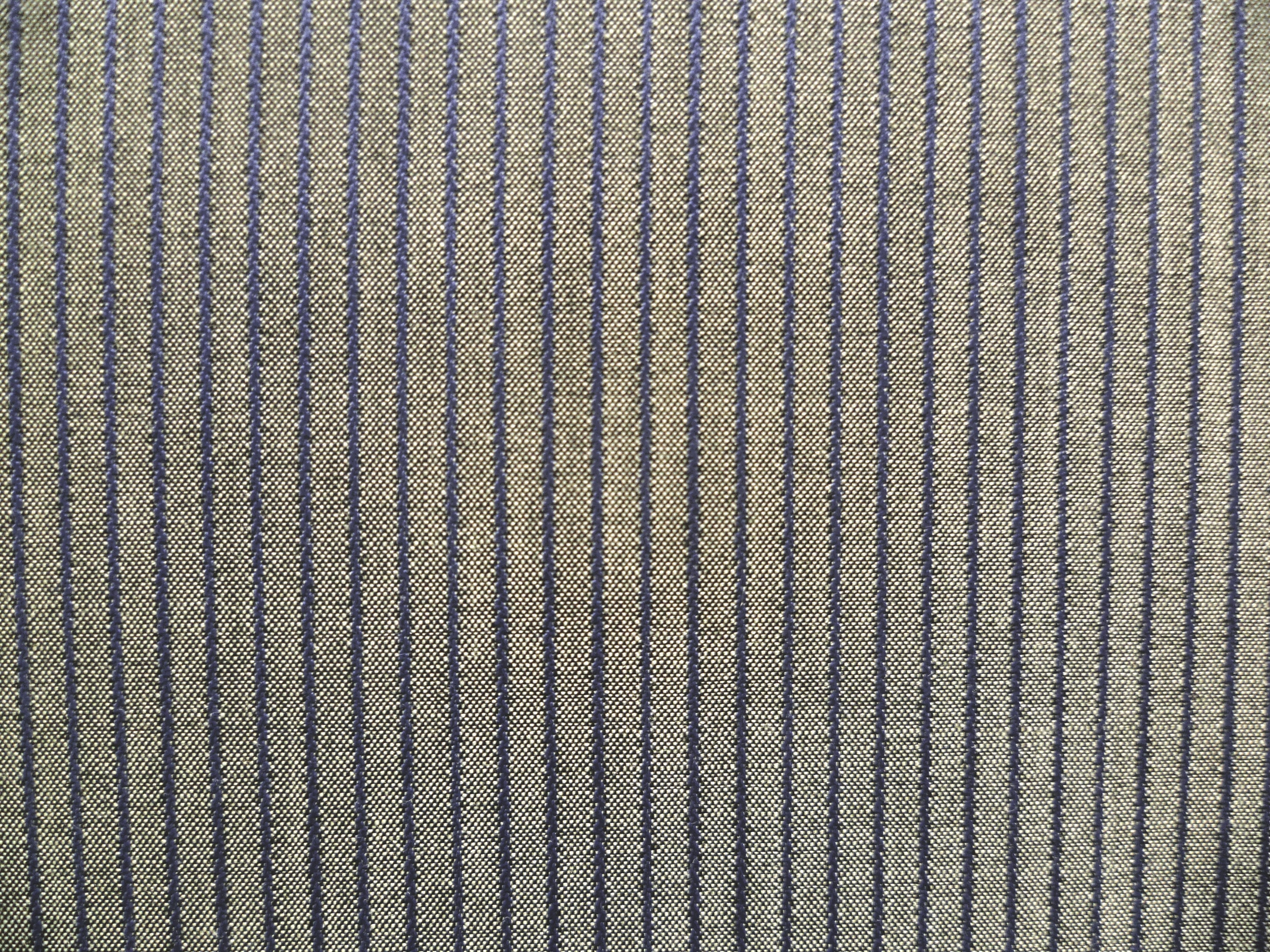 Blue Grey Stripe Wool Suiting