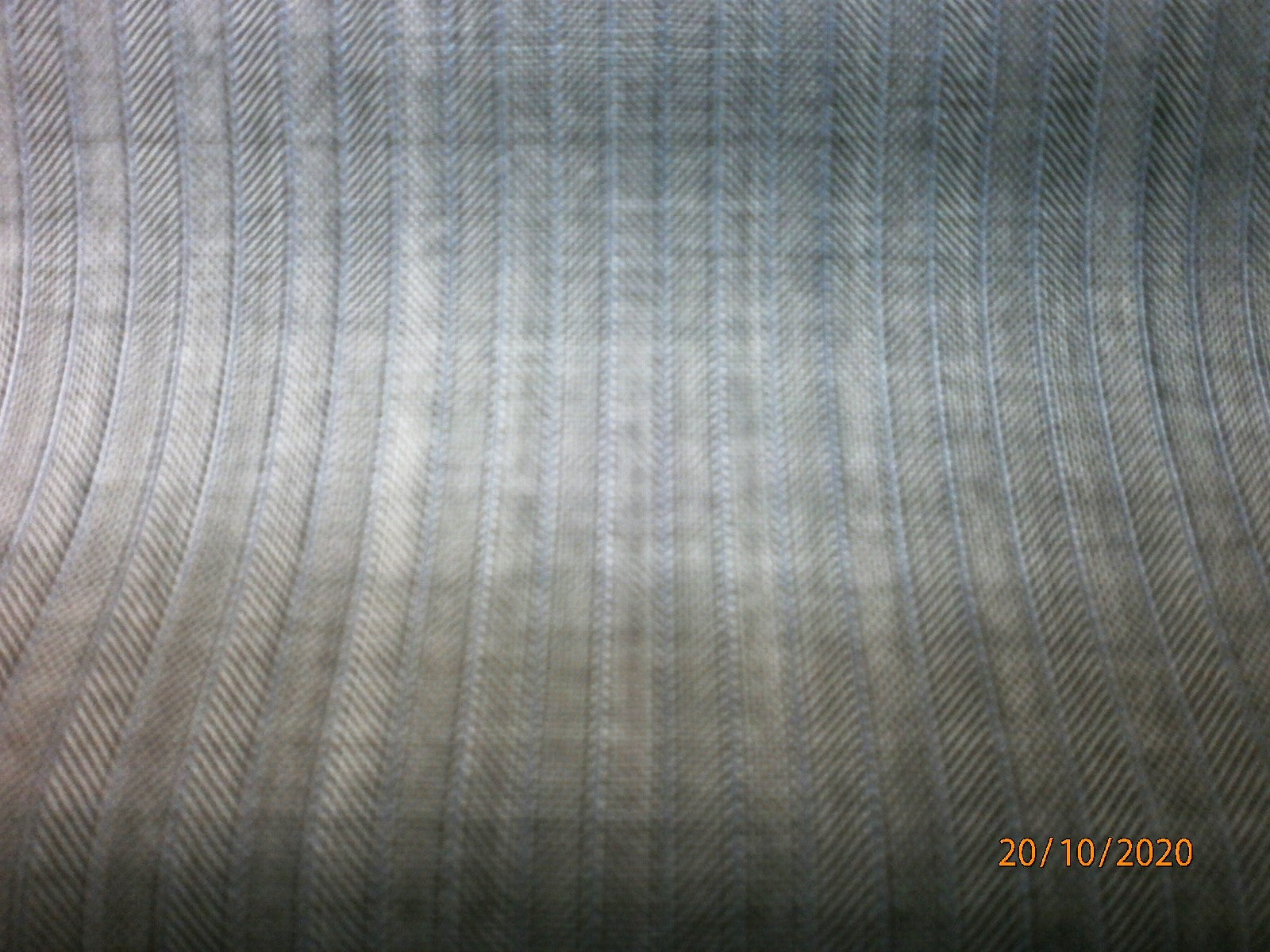 Blue Grey Stripe Worsted Wool Suiting