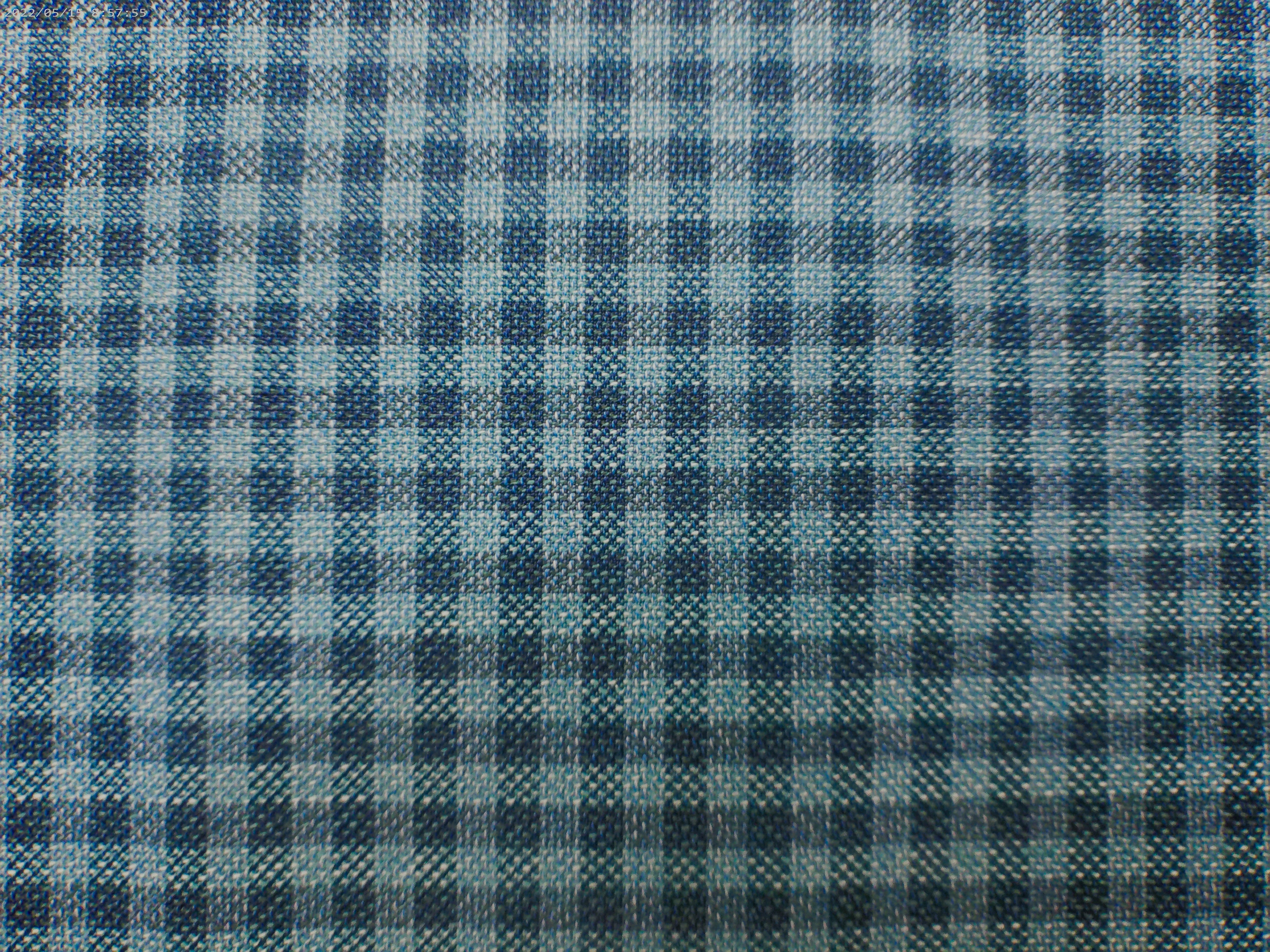 Blue Navy Check Silk Linen Blazer