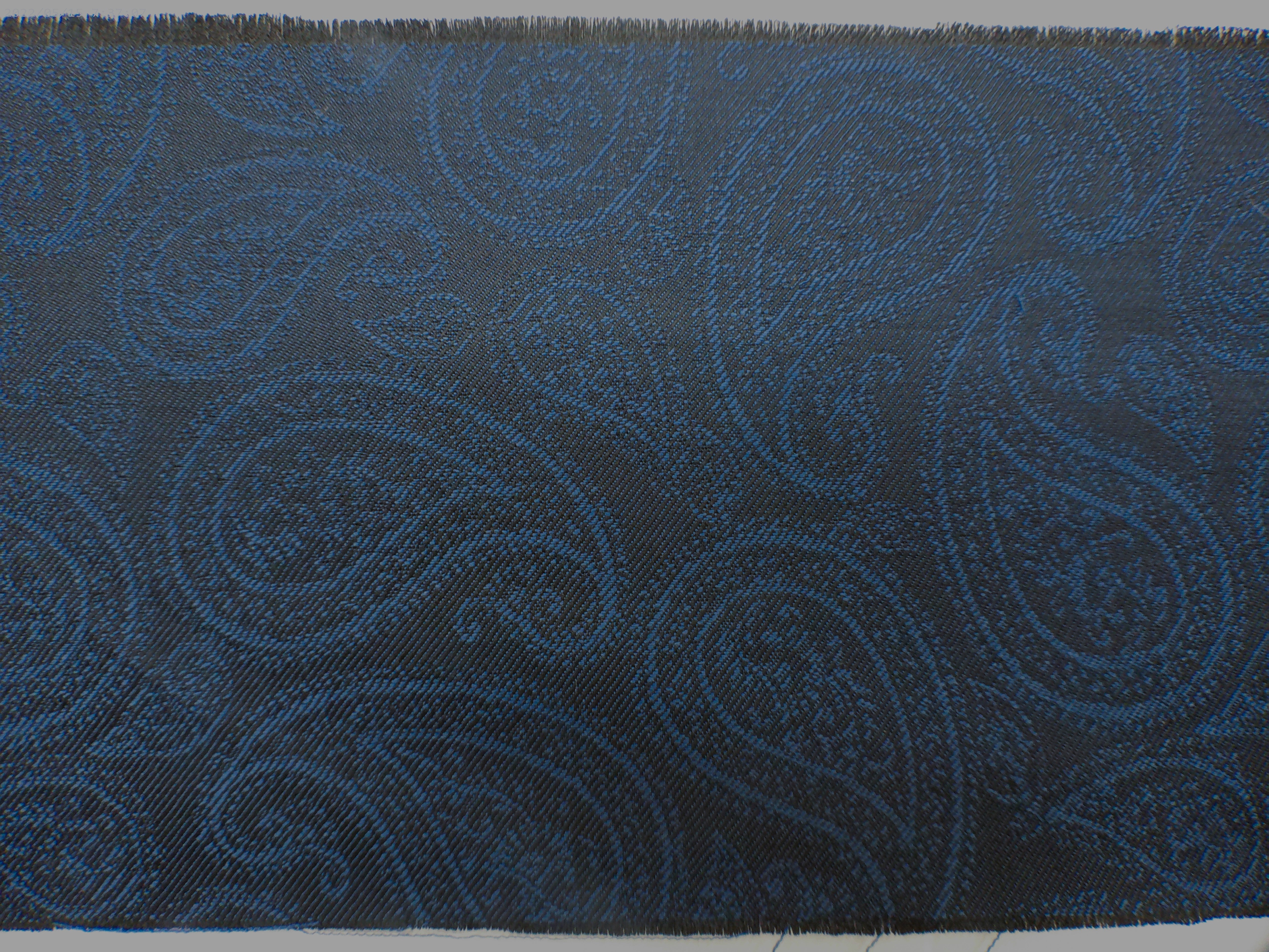 Blue Navy Paisley Linen Wool Blazer Dresses