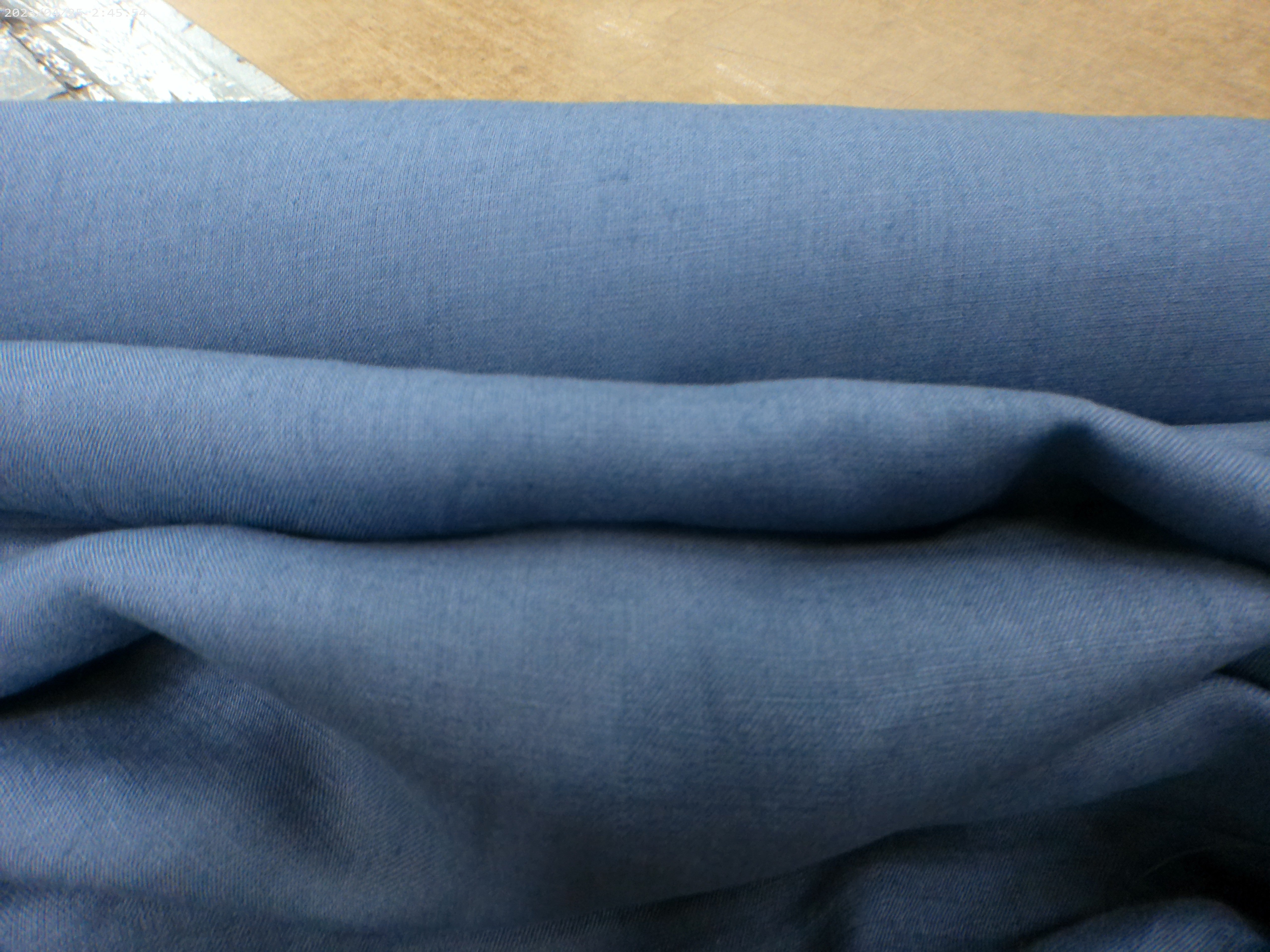 Blue Plain Linen Shirting