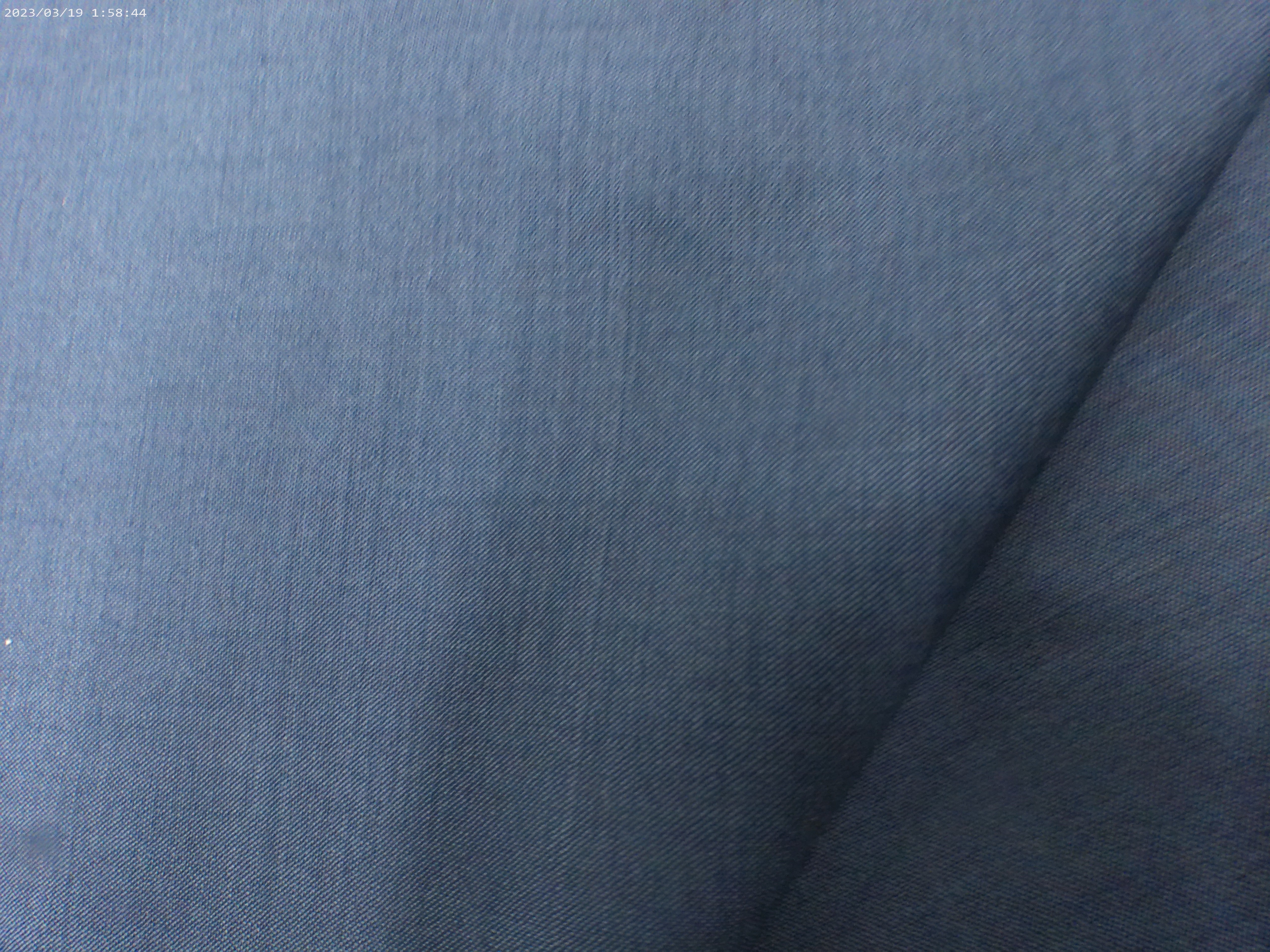 Blue Plain Worsted Wool Blazer Suiting