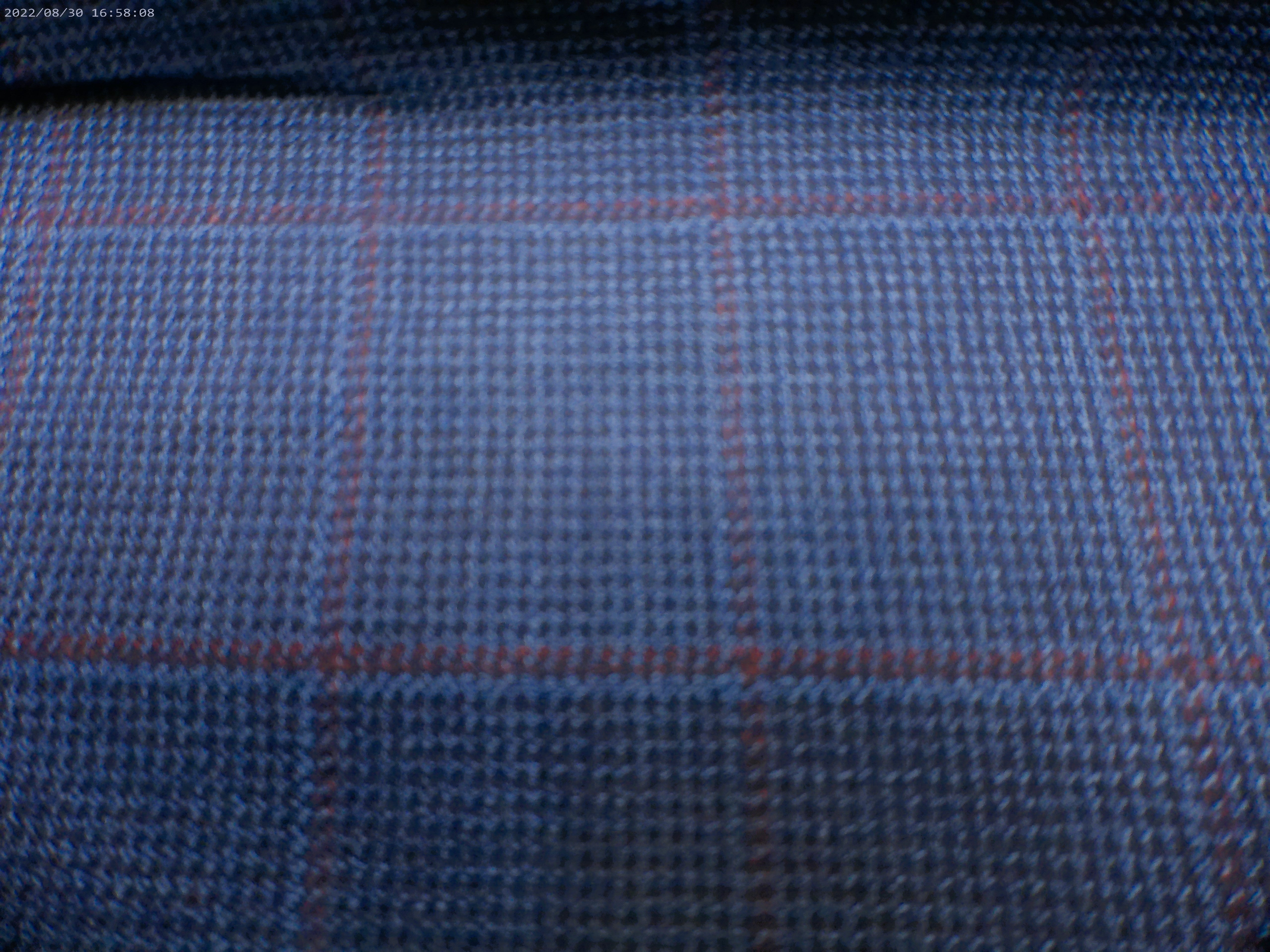 Blue Red Windowpane Check Cashmere Wool Blazer