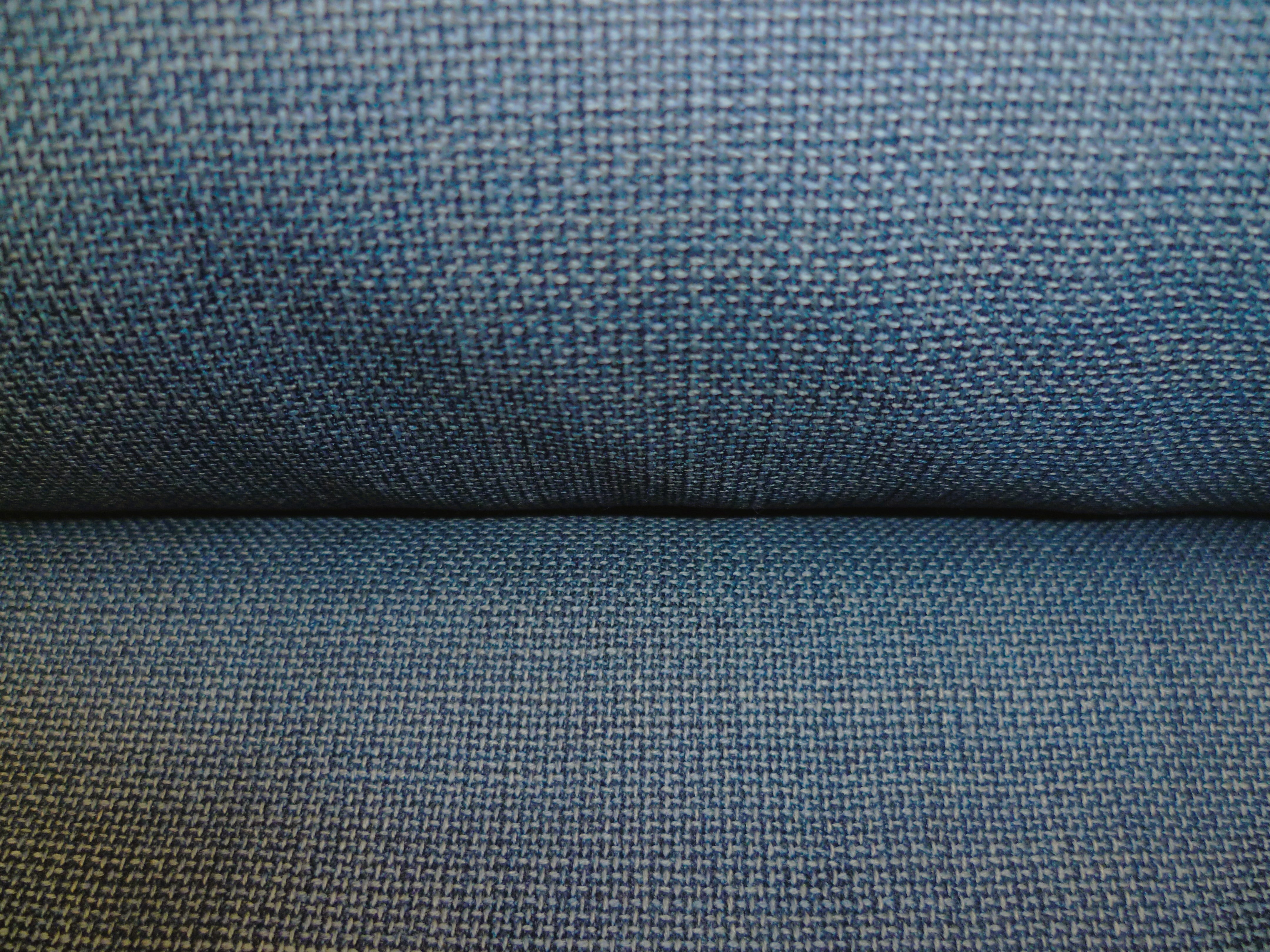 Blue Sharkskin Silk Linen Wool Blazer Suiting