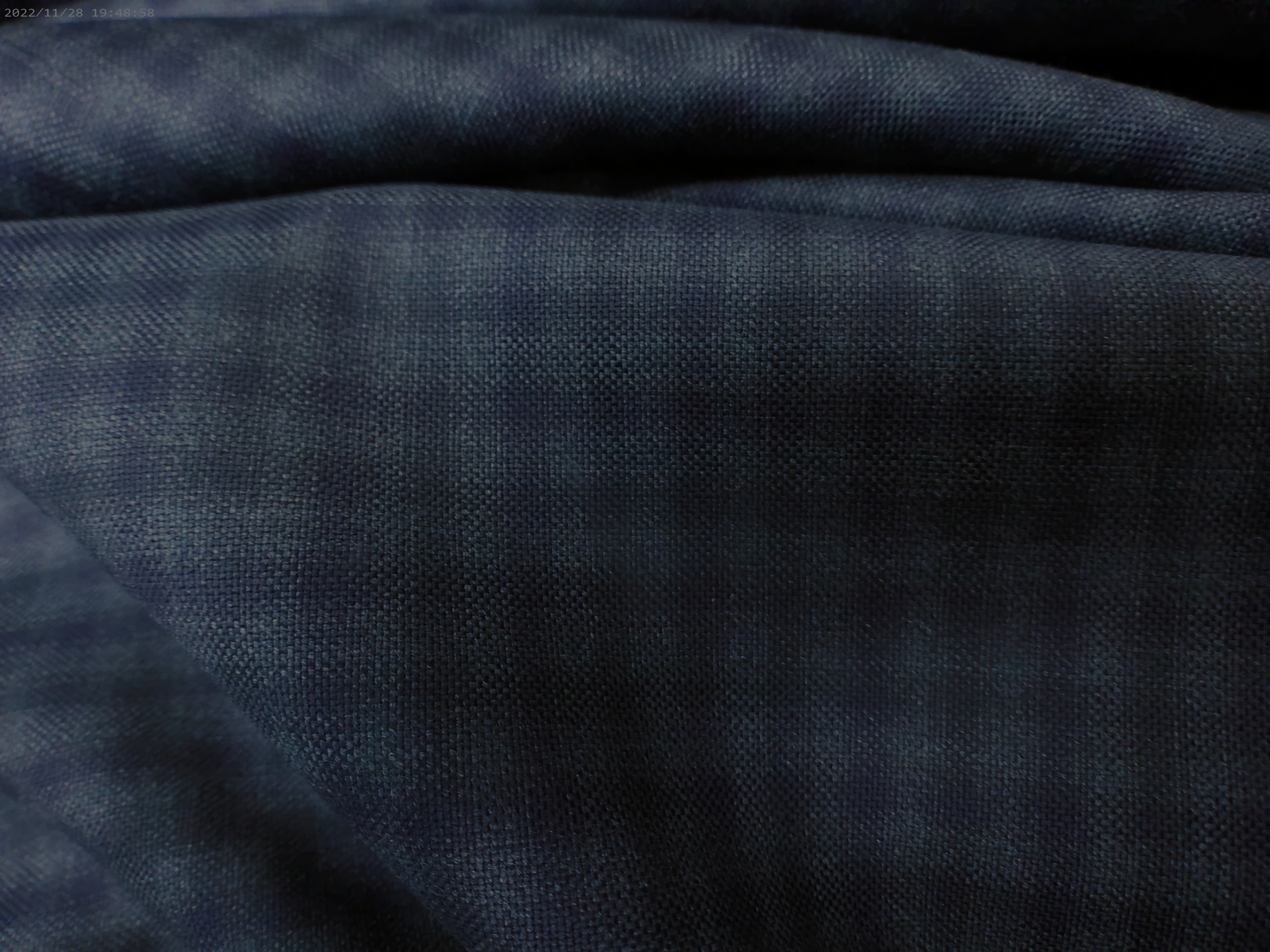 Blue Tonal Check Worsted Wool Blazer