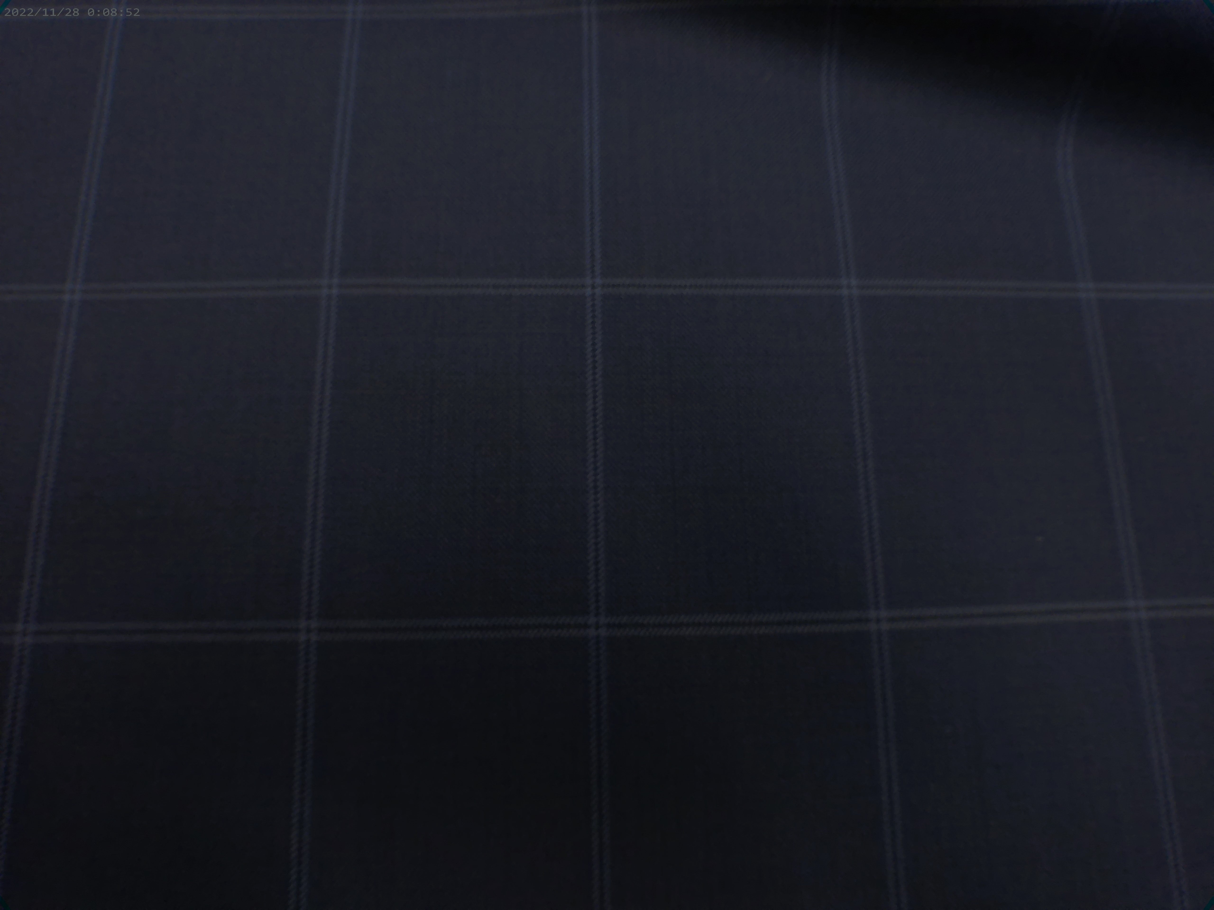 Blue Tonal Check Worsted Wool Suiting