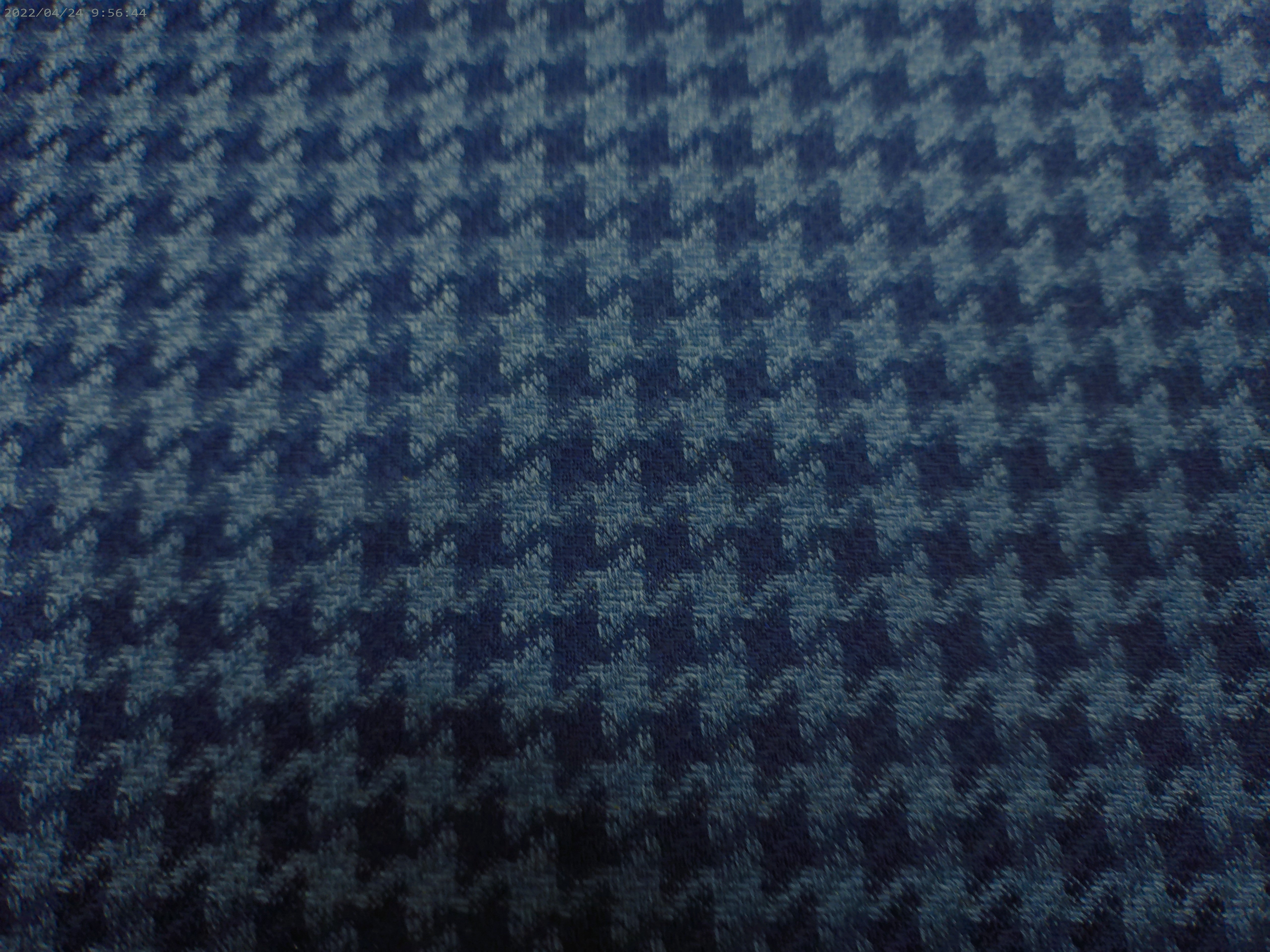 Blue Tonal Houndstooth Cashmere Wool Blazer