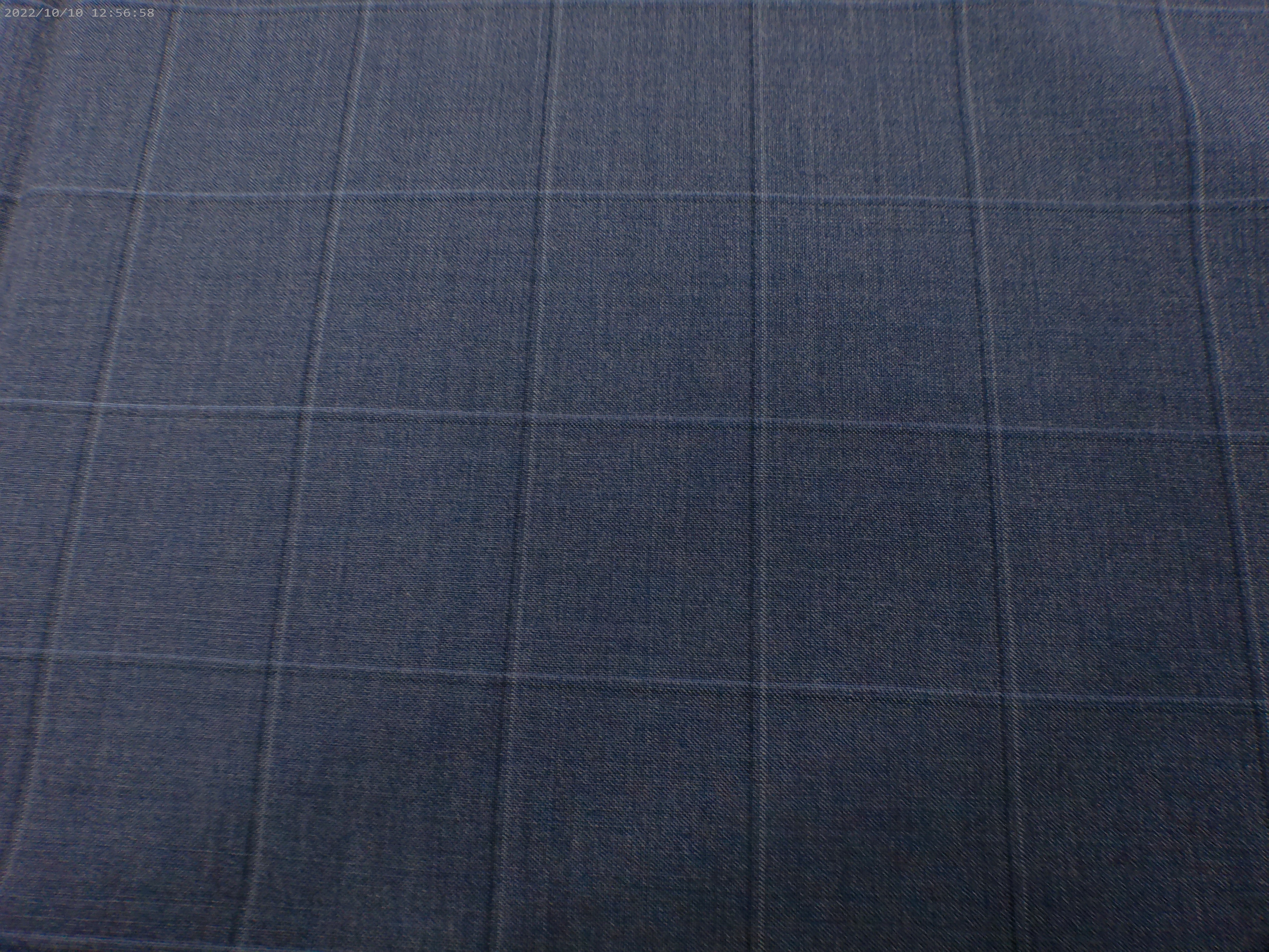 Blue Tonal Windowpane Check  Worsted Wool Suiting