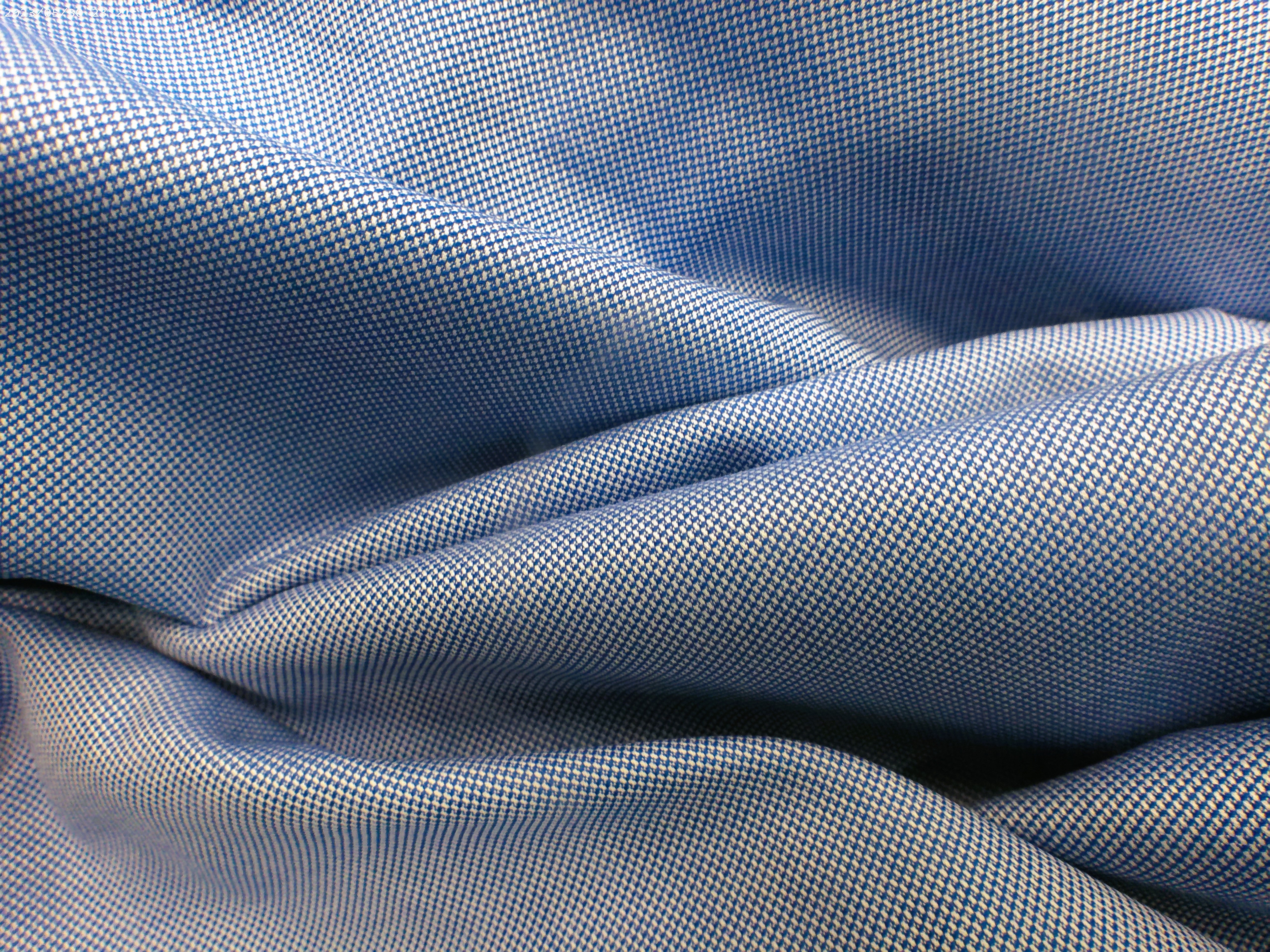Blue White Birdseye Cotton Dresses Shirting