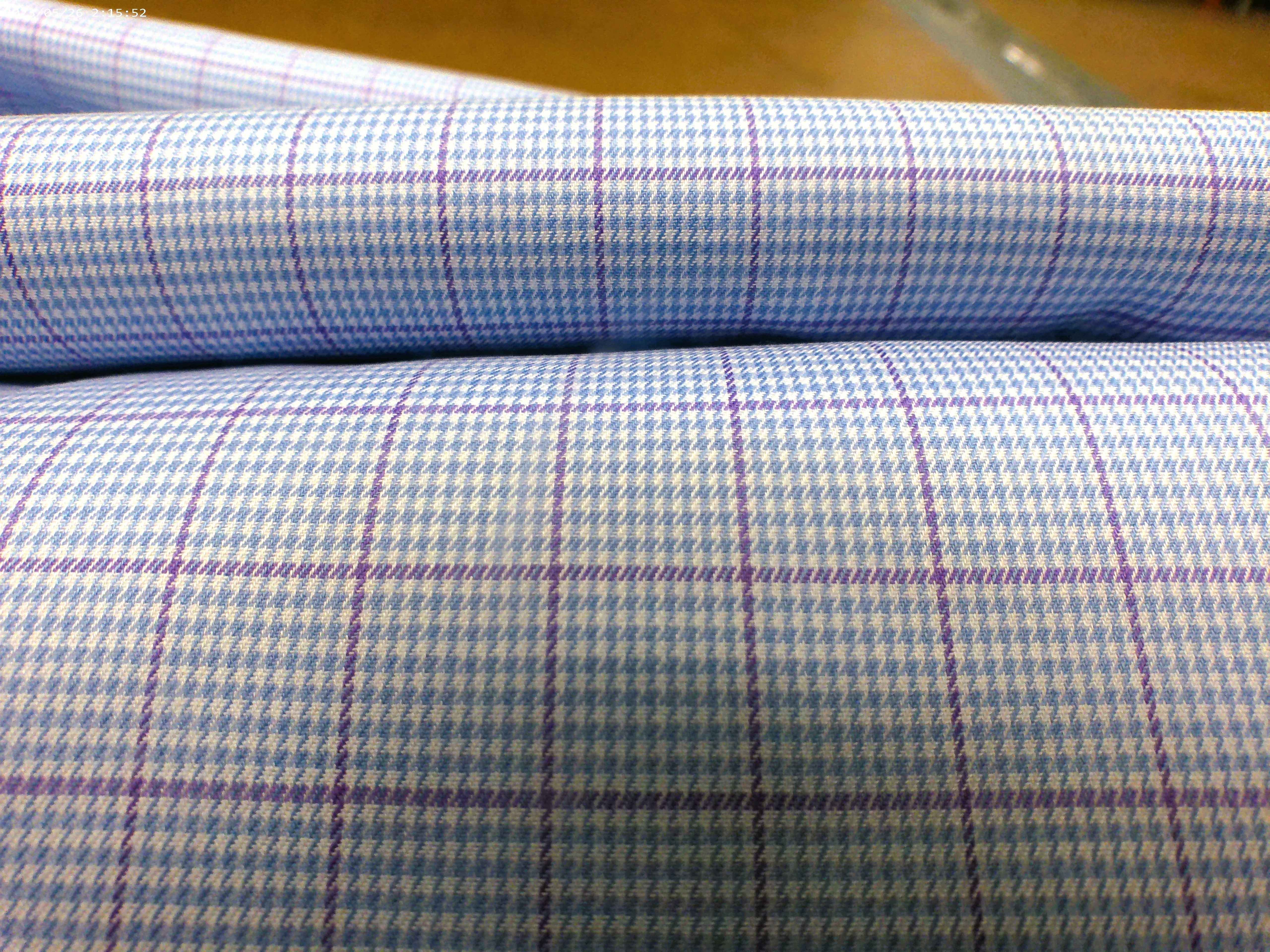 Blue White Check Cotton Dresses Shirting