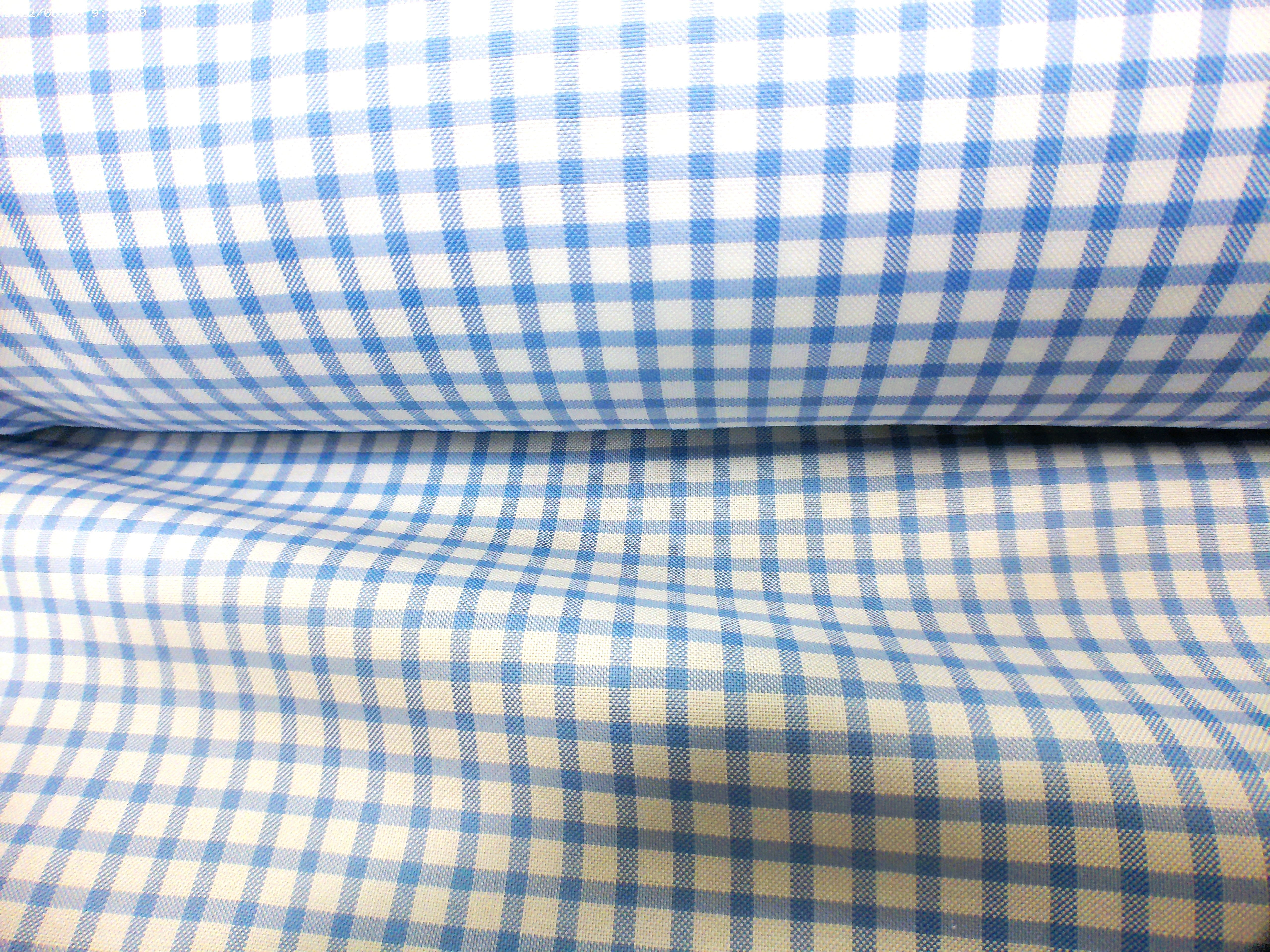 Blue White Check Cotton Shirting