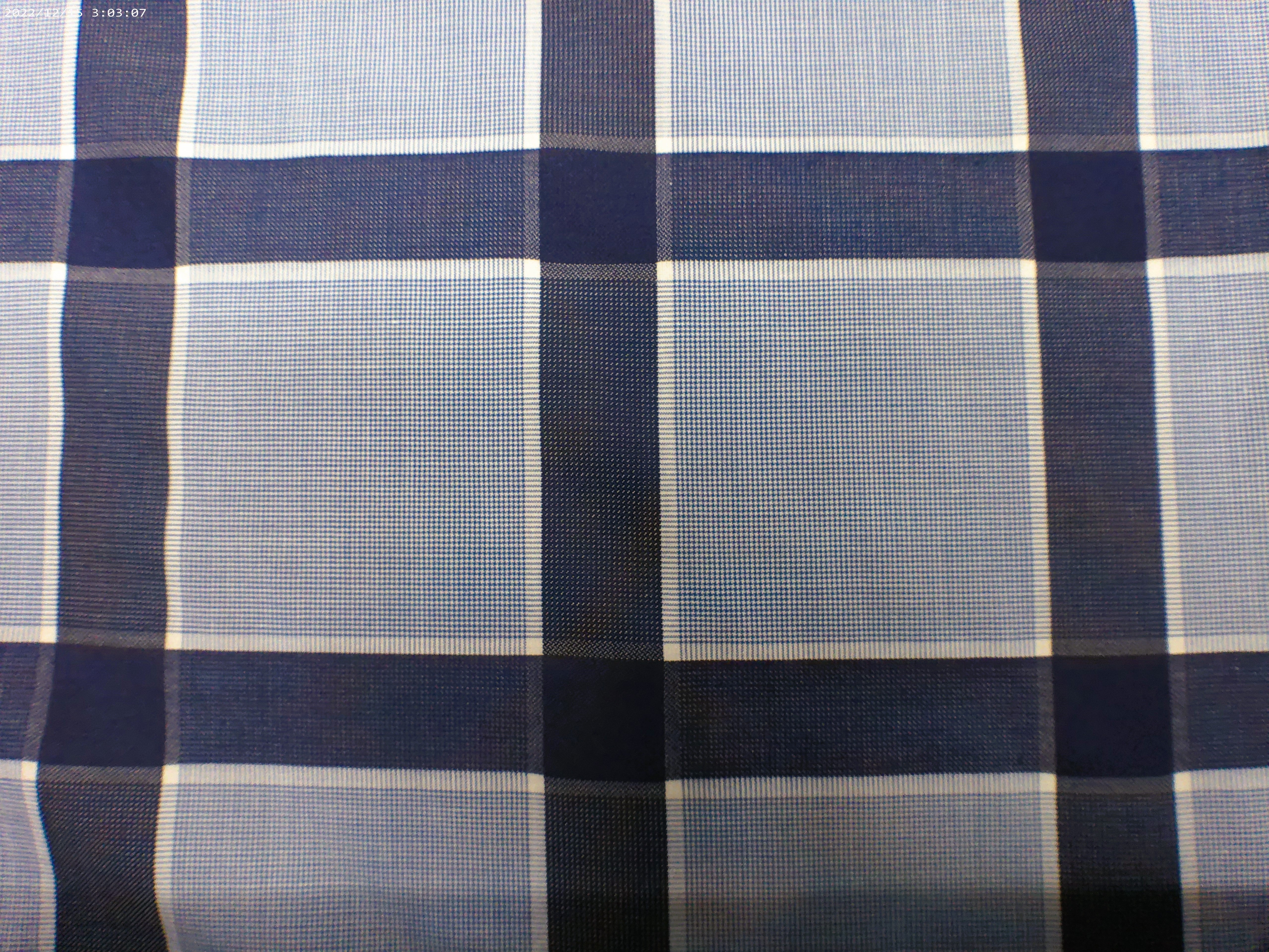 Blue White Plaid Egyptian Cotton Shirting