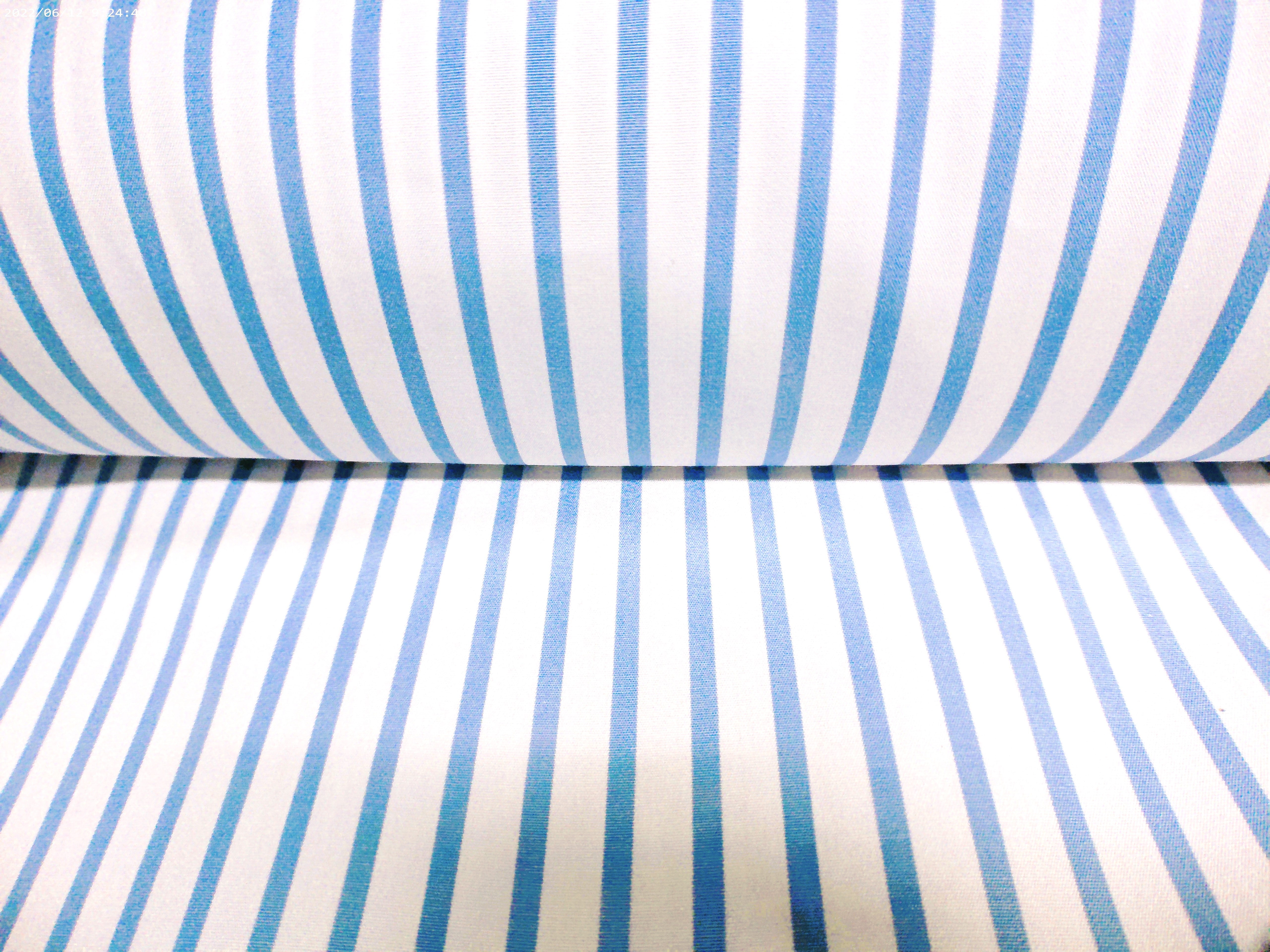 Blue White Stripe Cotton Shirting