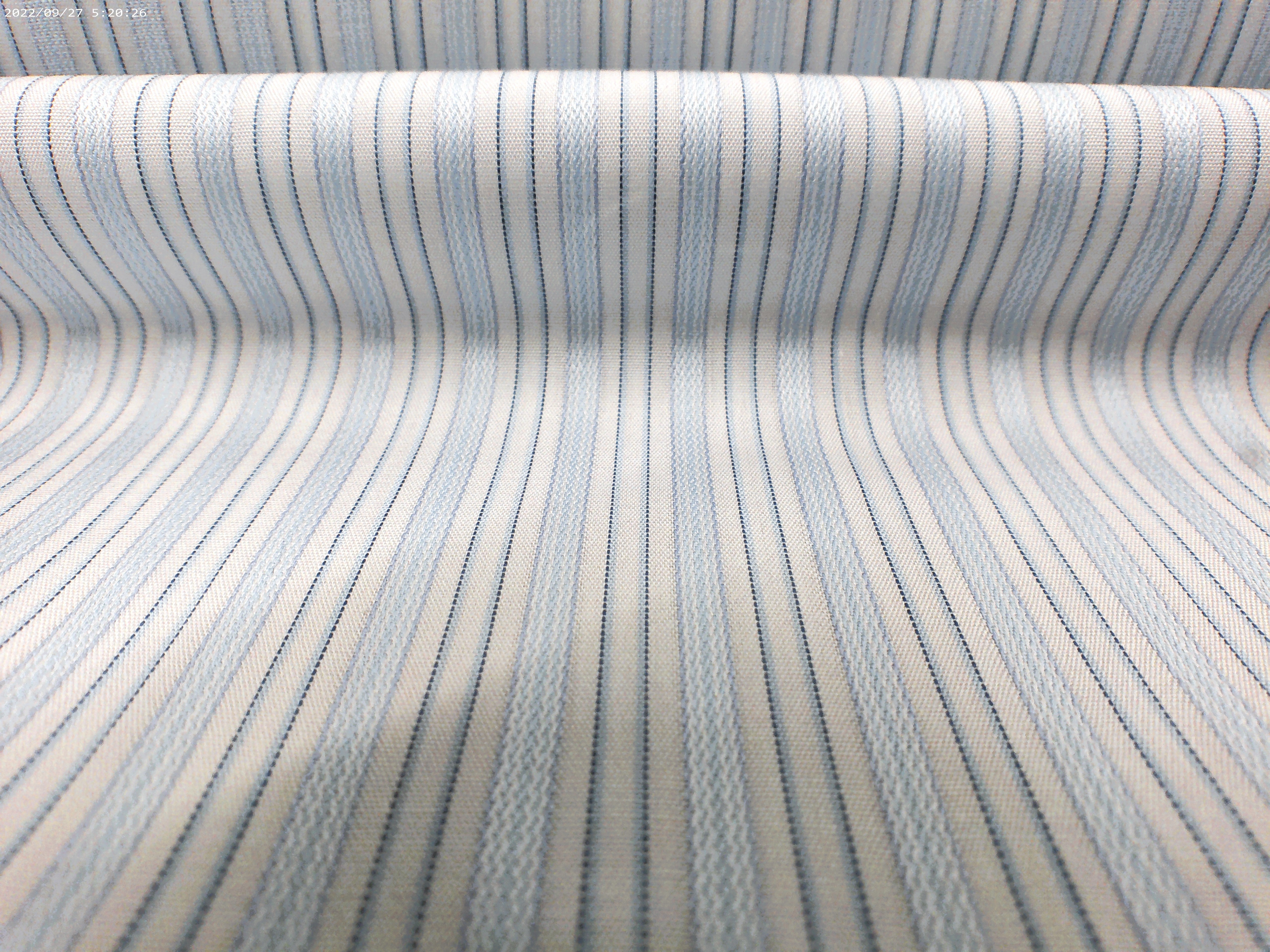 Blue White Stripe Egyptian Cotton Shirting
