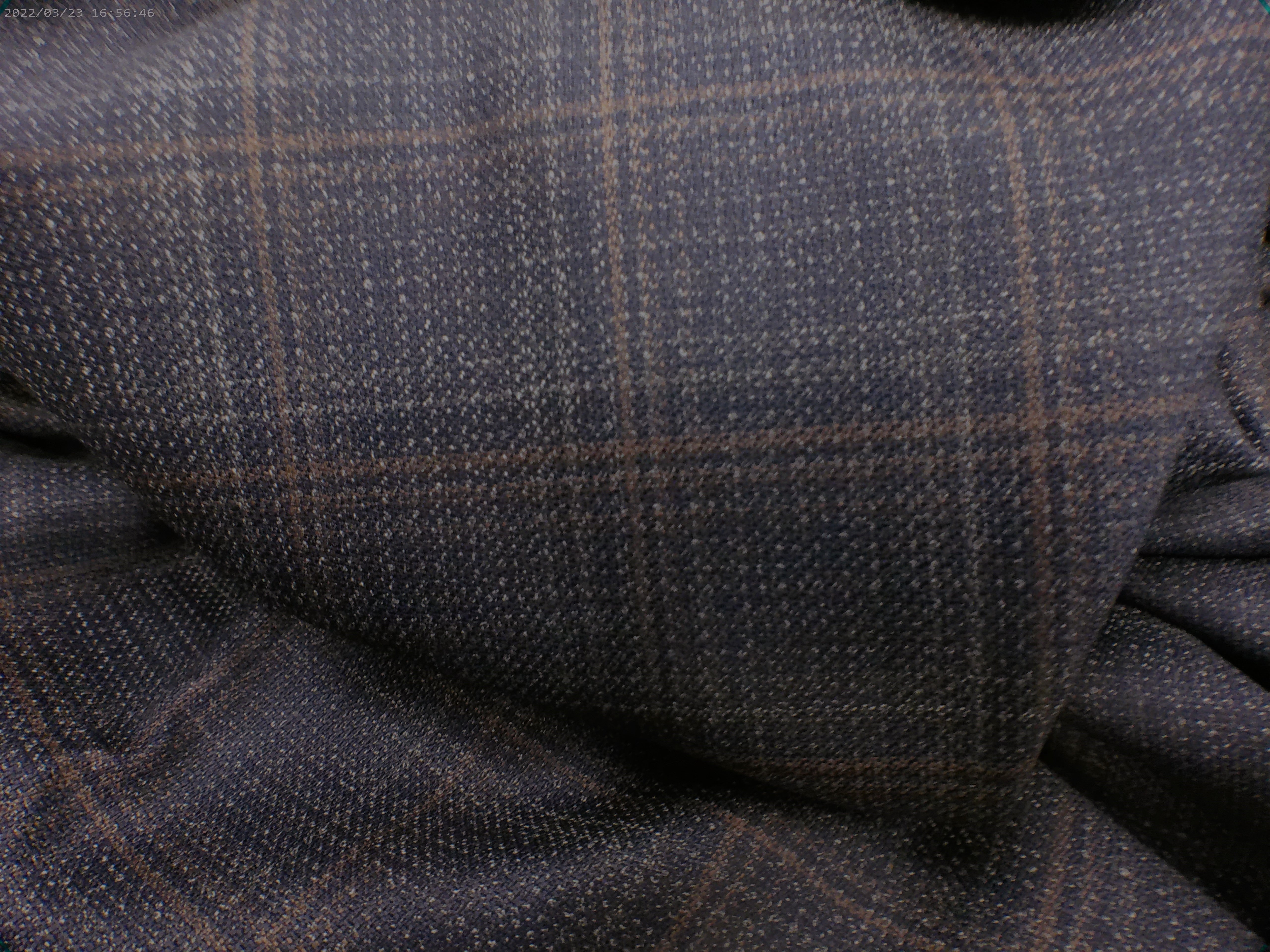 Brown Navy Check Wool Cashmere Blazer Suiting
